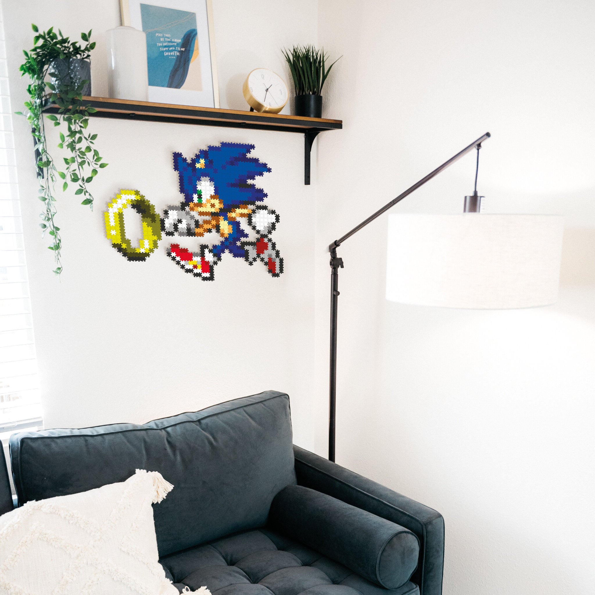 Jixelz Remix Sonic The Hedgehog 750 Piece Puzzle - Sonic Rings