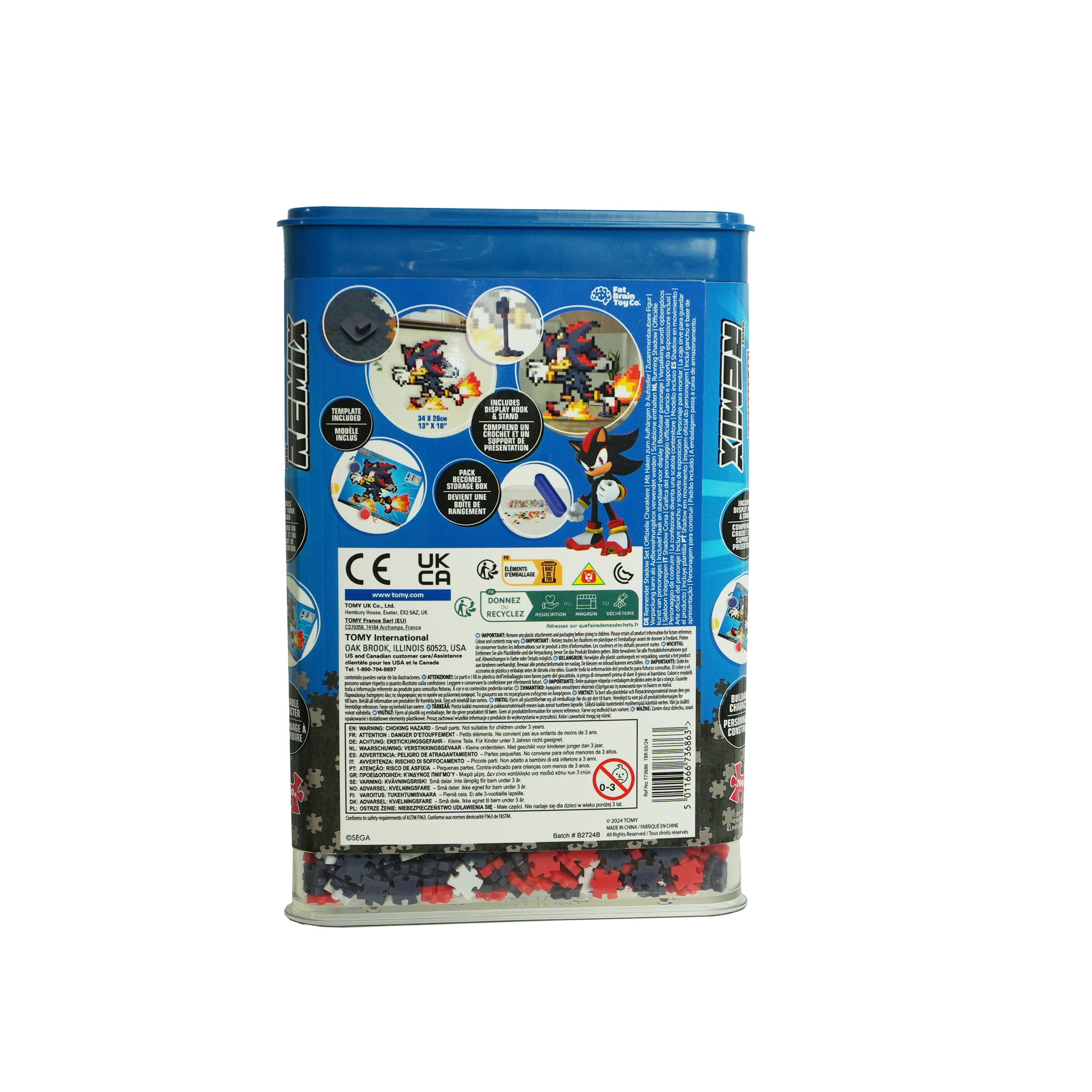 Jixelz Remix Sonic The Hedgehog 750 Piece Puzzle - Shadow