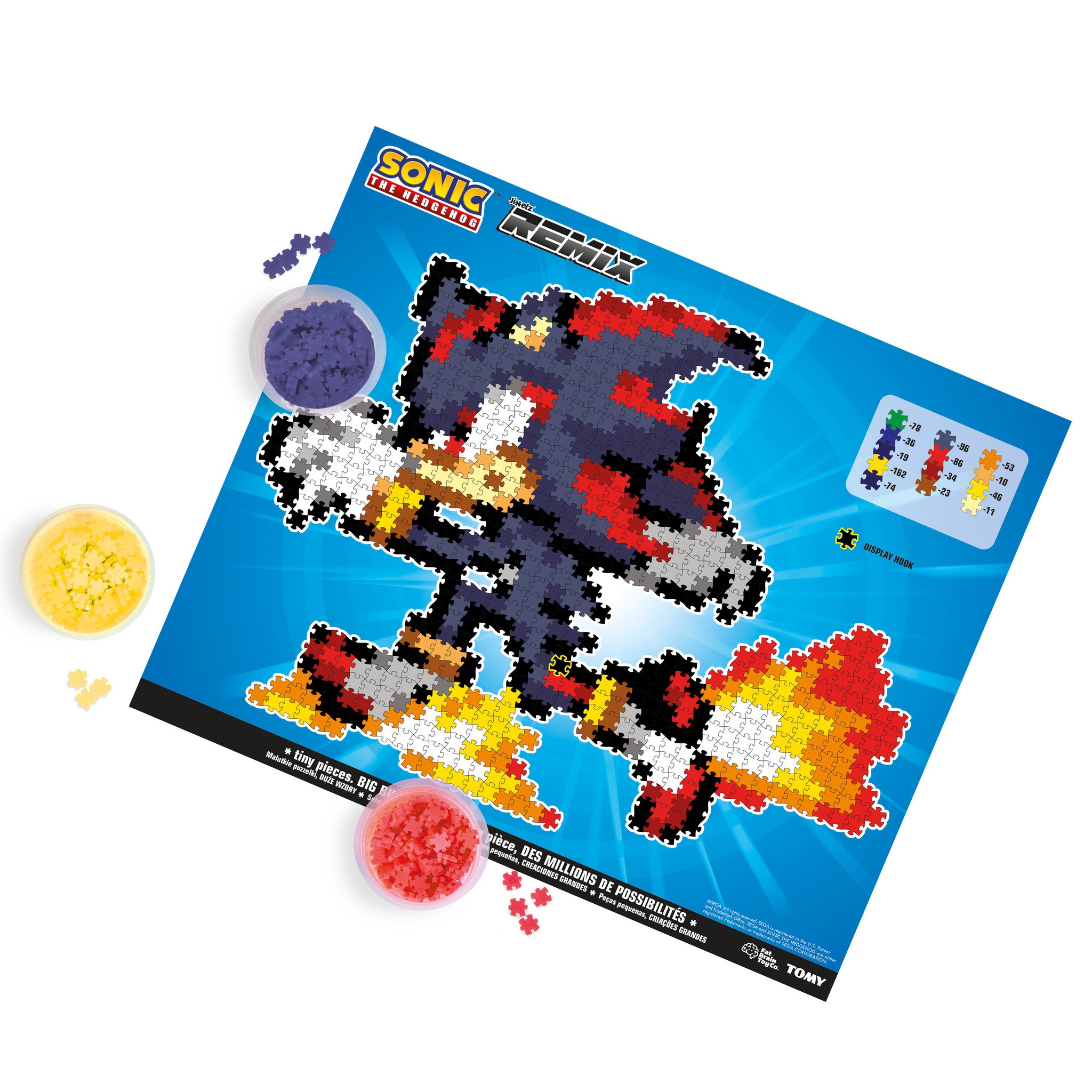 Jixelz Remix Sonic The Hedgehog 750 Piece Puzzle - Shadow