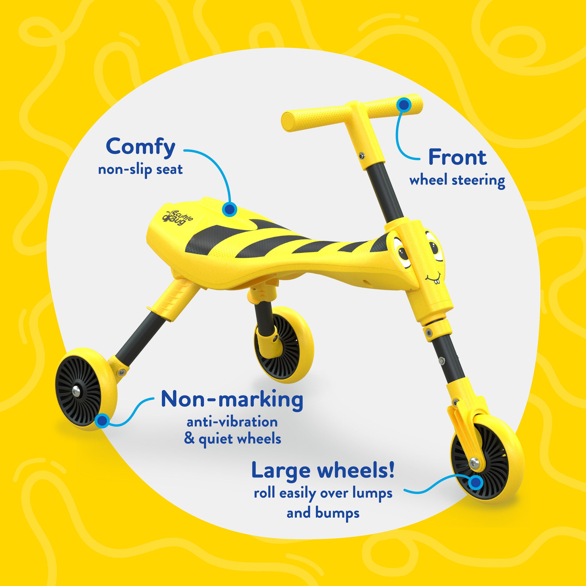 Scuttle Bug Bumble Bee Tricycle - Yellow/Black
