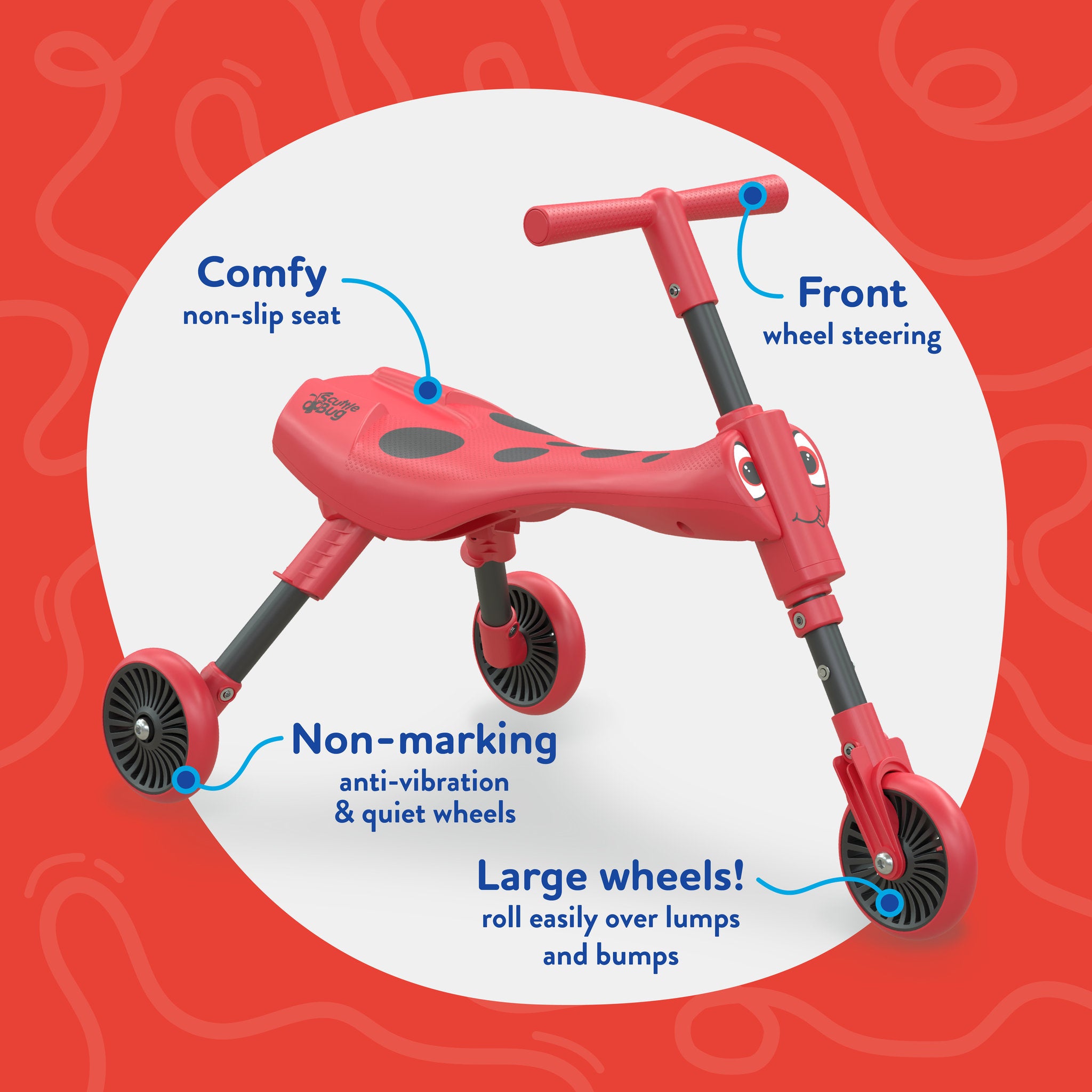 Scuttle Bug Beetle Tricycle - Red/Black