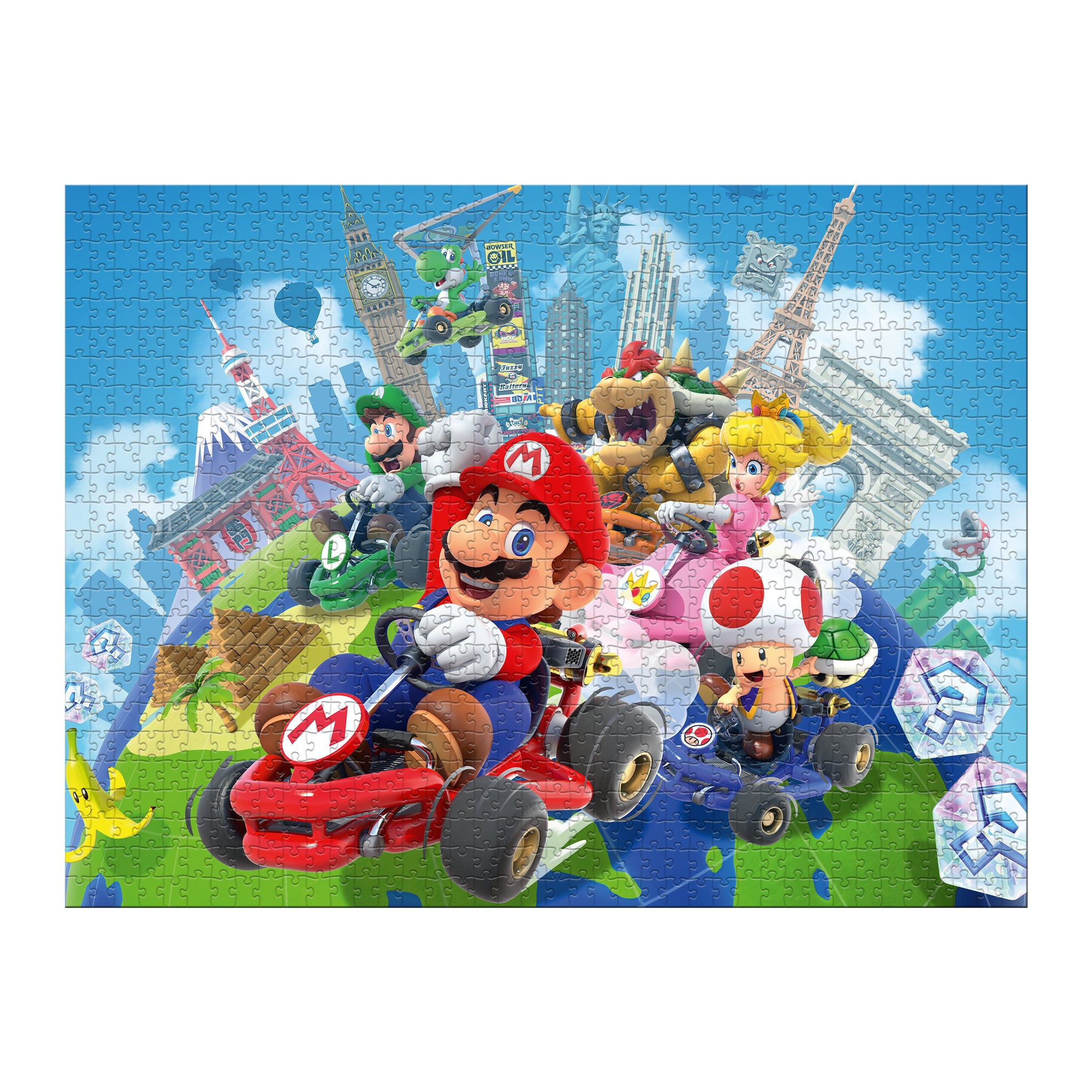 Super Mario Mario Kart Around the World 1000 Piece Puzzle