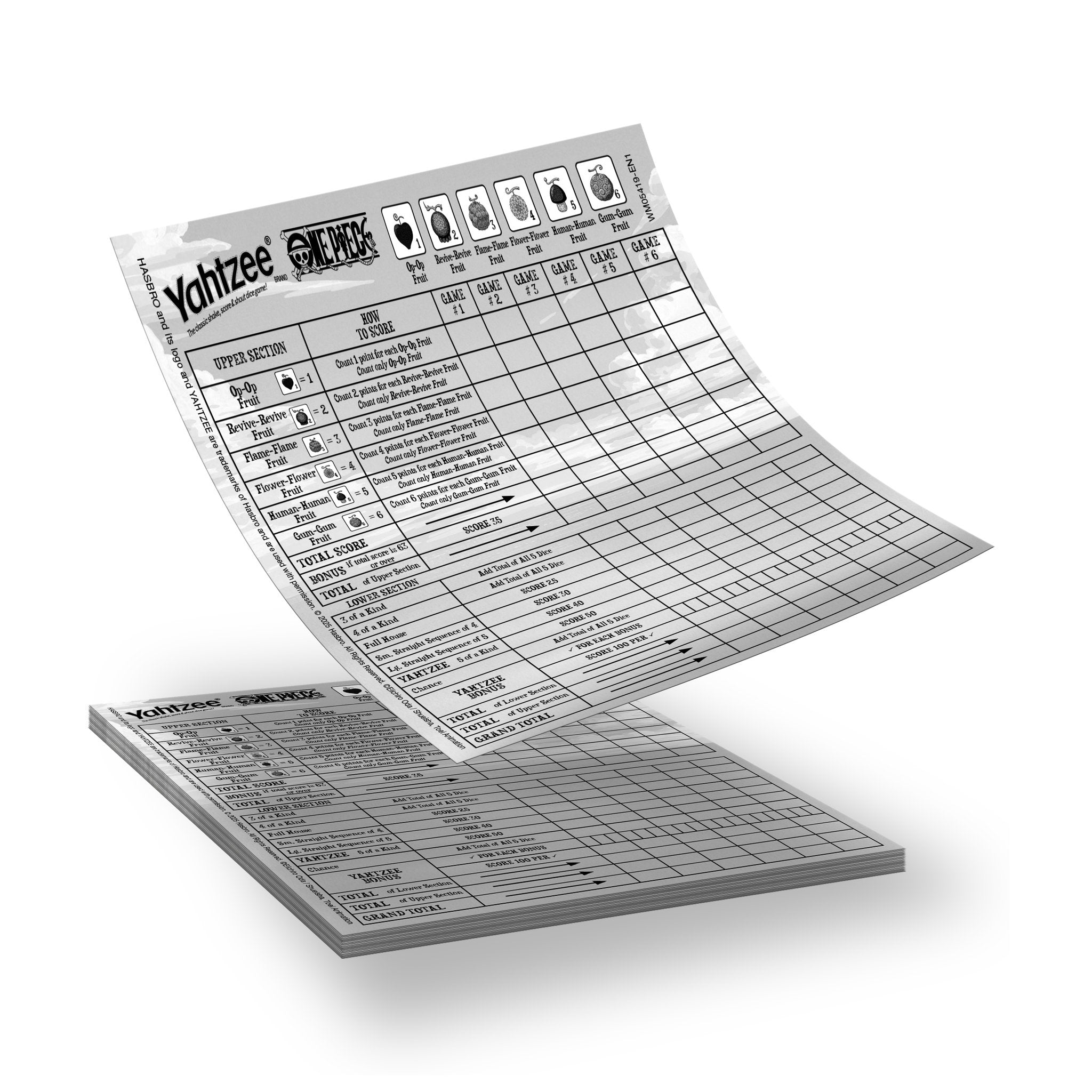 Yahtzee ONE PIECE Game