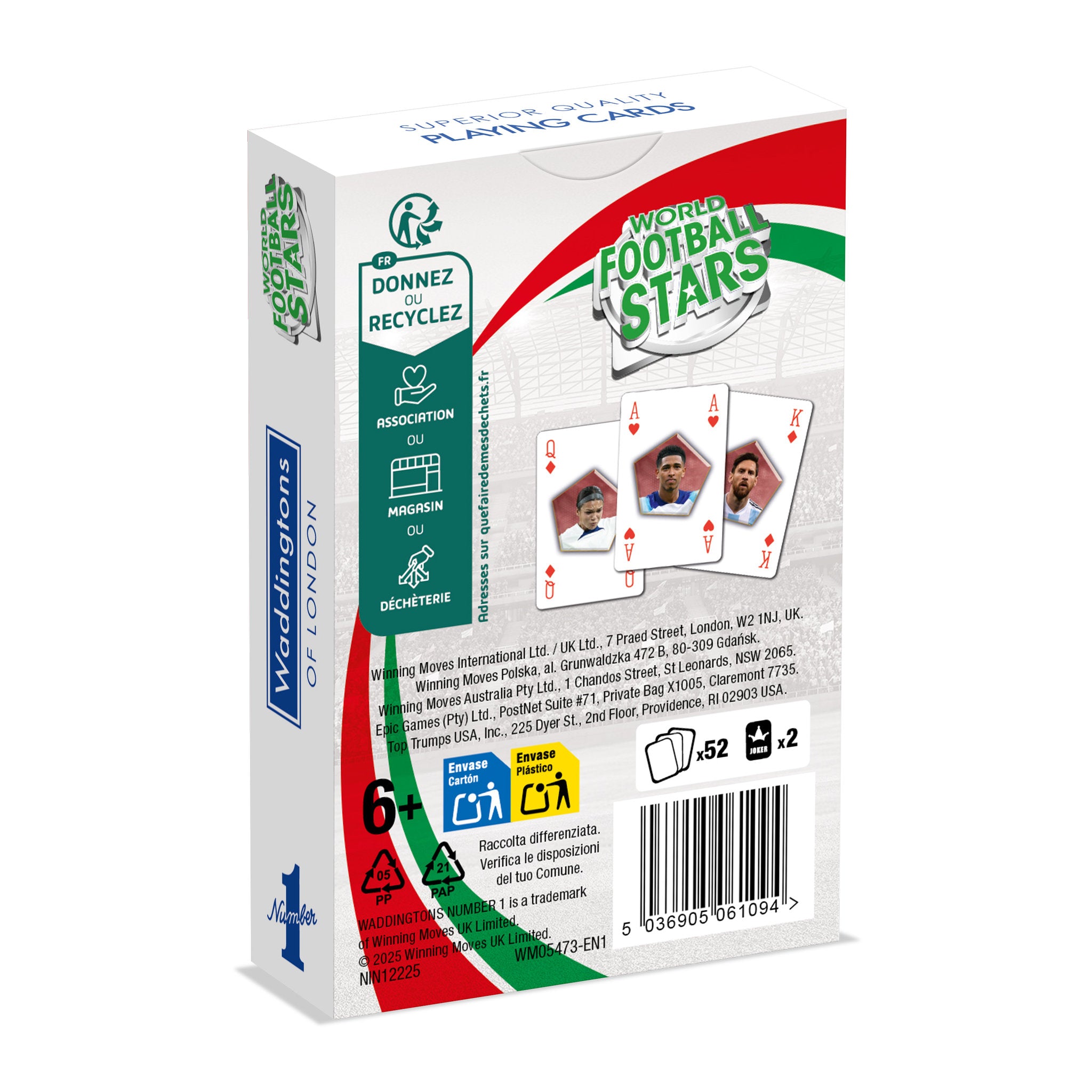 Waddingtons World Football Stars Playing Cards