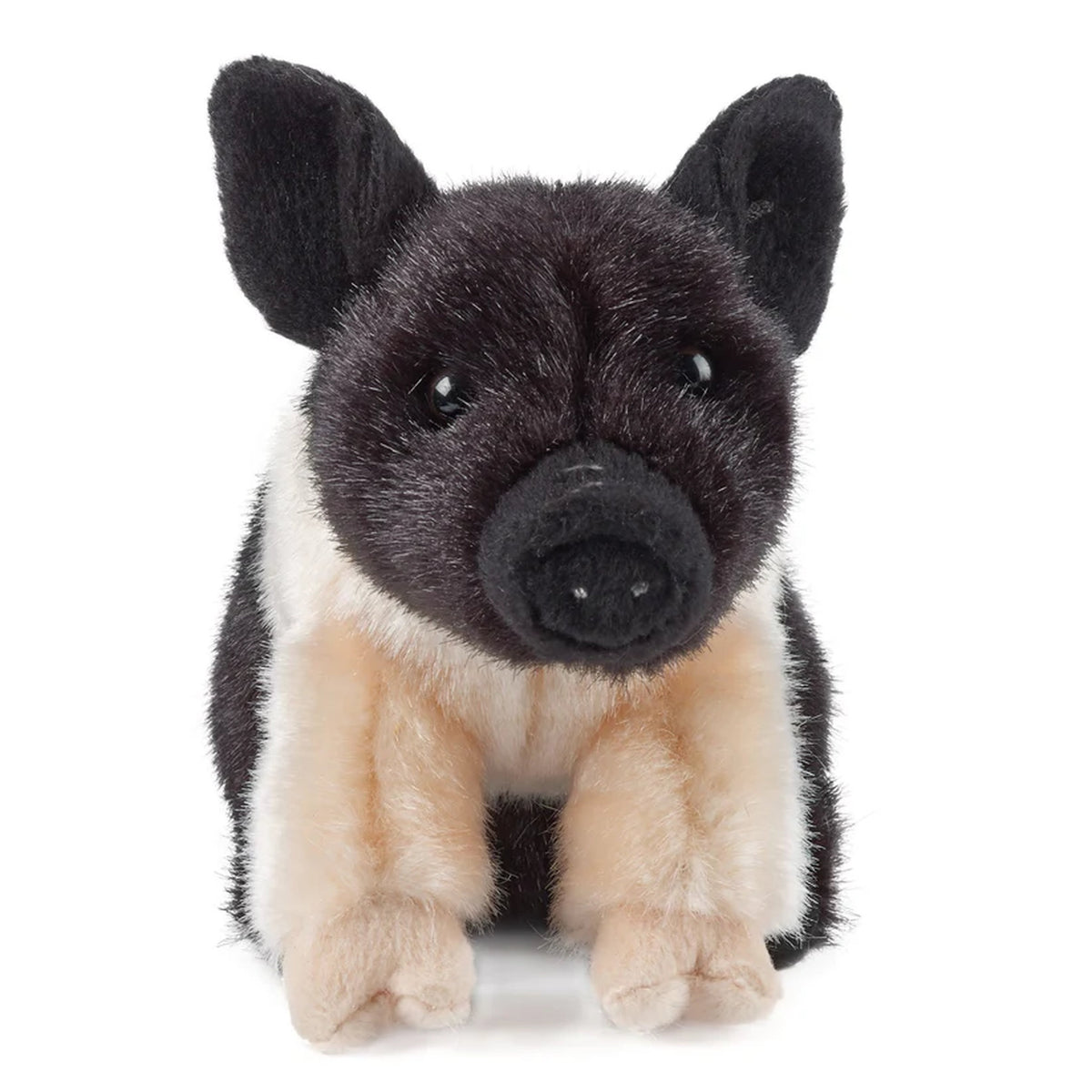 Living Nature 8 Inch Plush Black & Pink Piglet