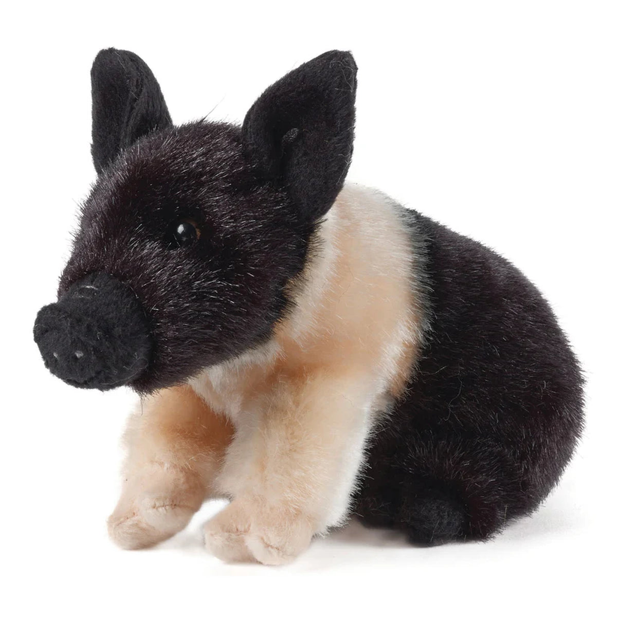 Living Nature 8 Inch Plush Black & Pink Piglet