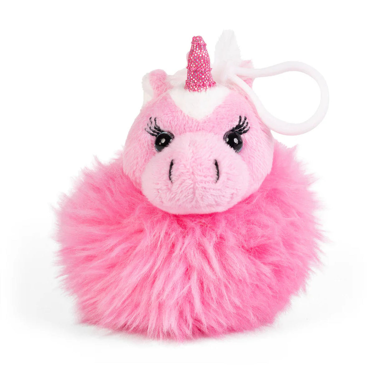 Living Nature 5 Inch Plush Clips Pom Pom Unicorn Assorted Styles