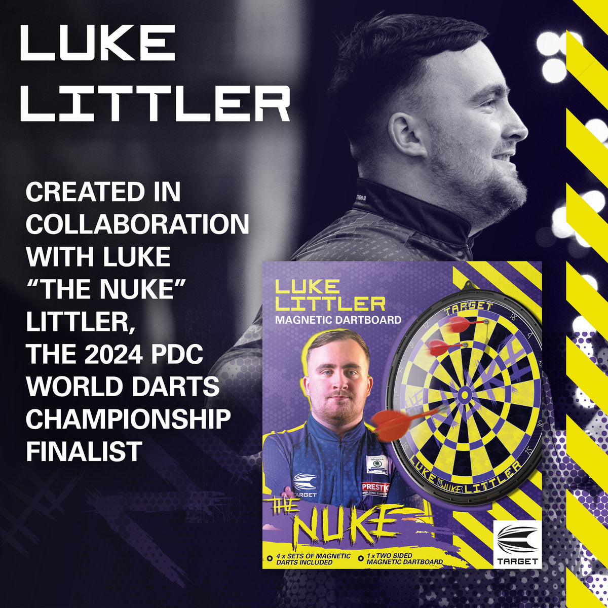 Target Luke "The Nuke" Litter Magnetic Dartboard Set