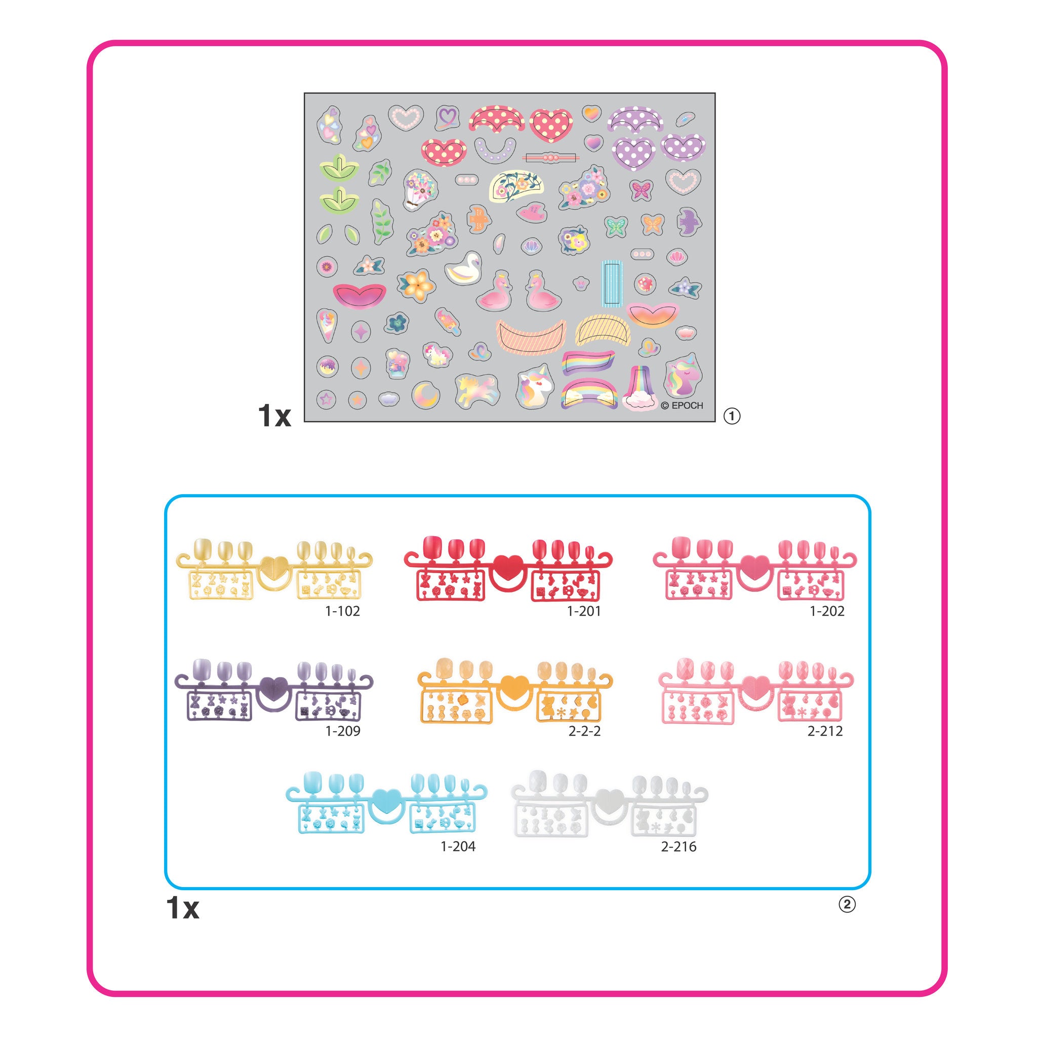 Aquabeads Nail Refill Kit - Hearts