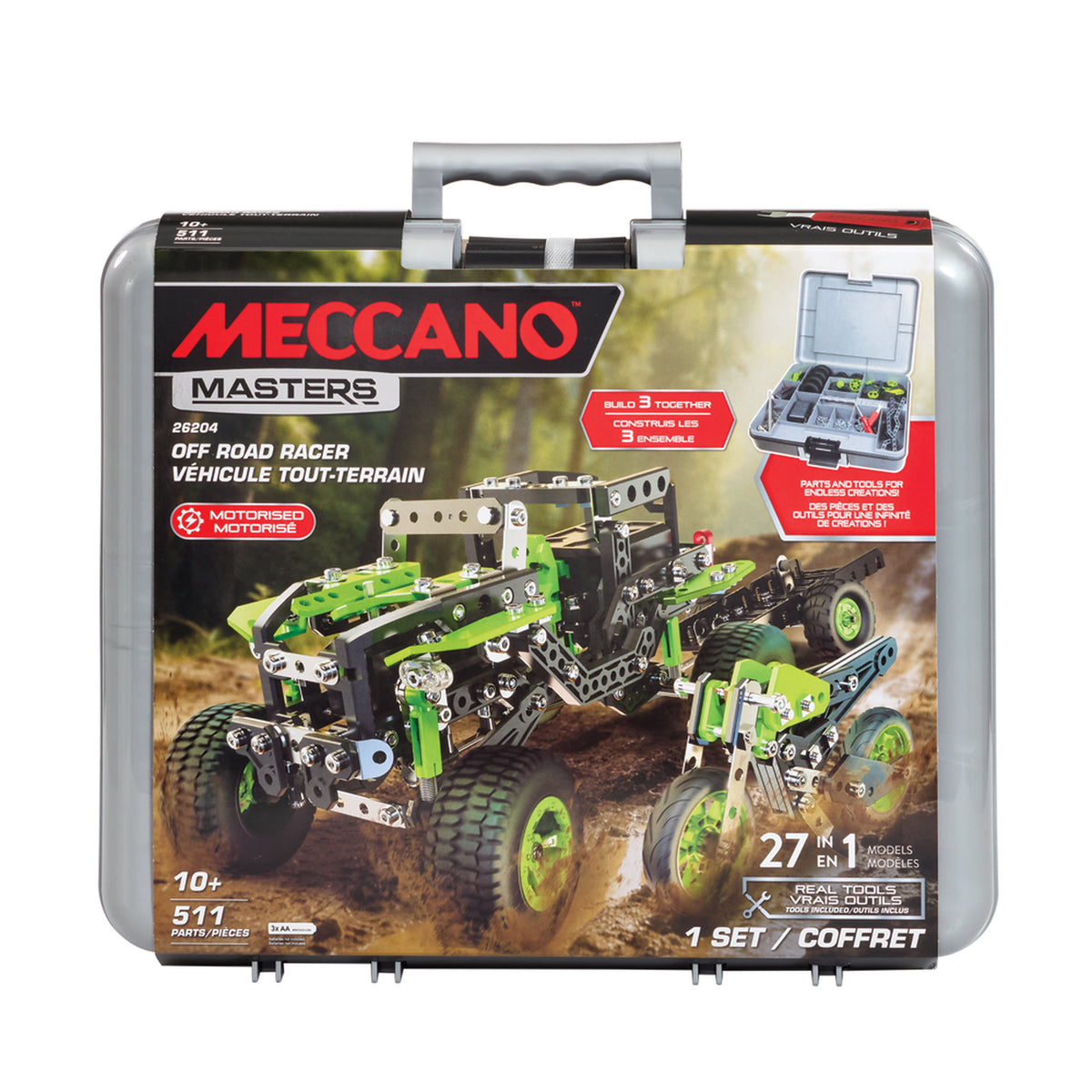 Meccano Masters 27-in-1 Off Road Racer Building Set in Case