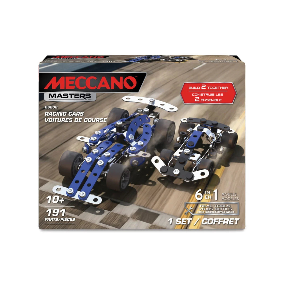 Meccano Masters 6 in 1 Model Kit - Racing Cars