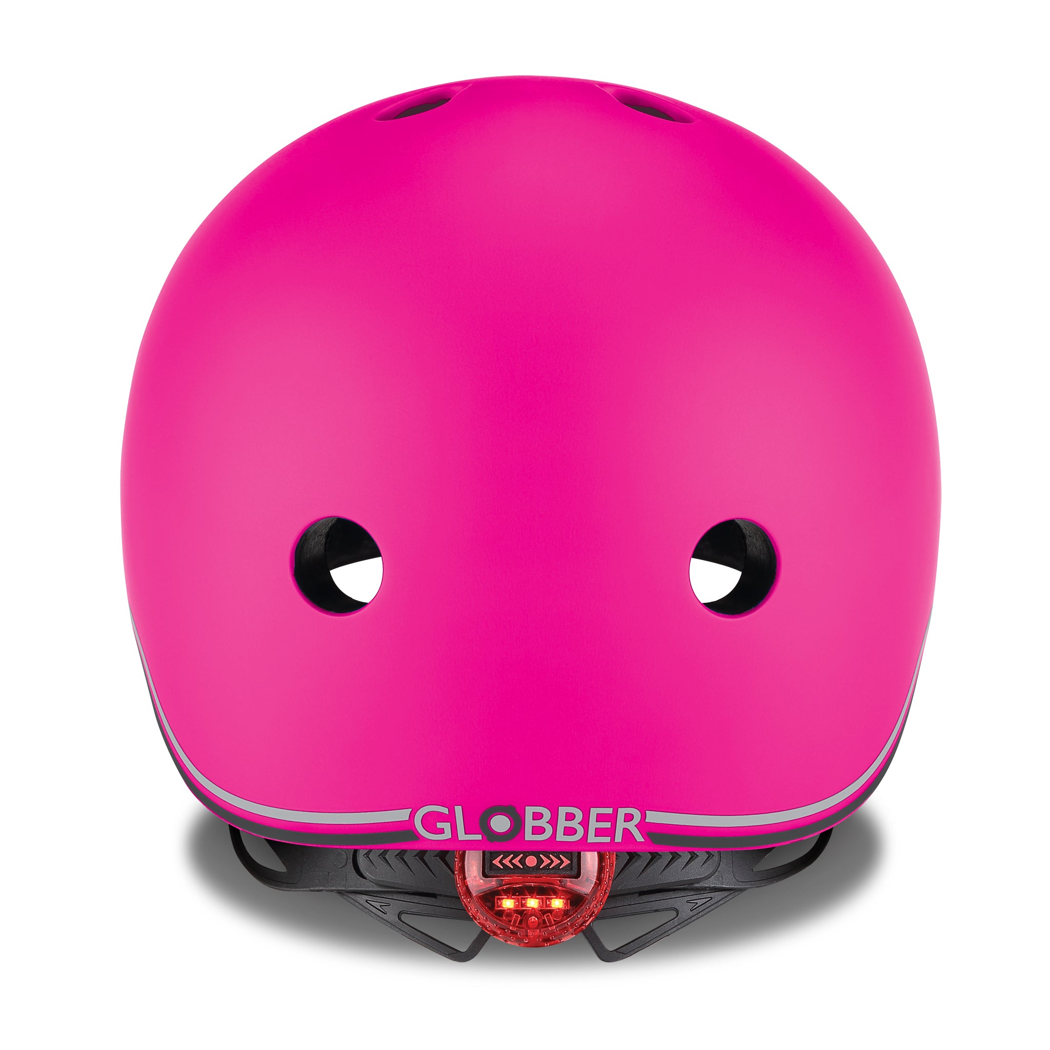 Globber Kids Helmet With Flashing LED Lights - Deep Pink XS-S (51-55cm)