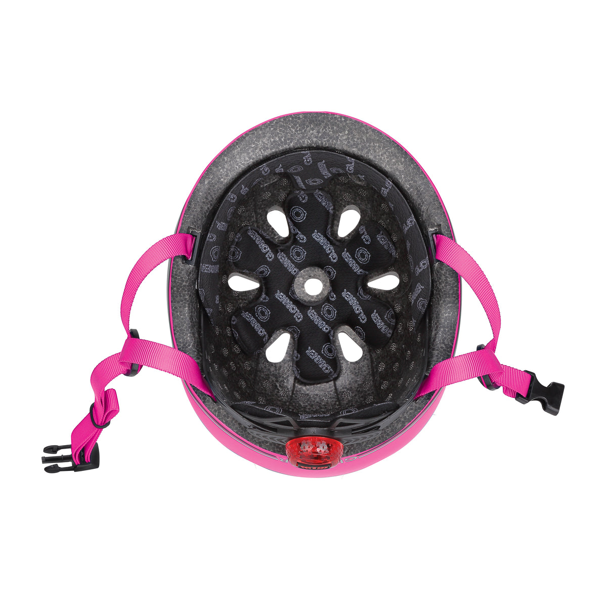 Globber Go-Up Toddler In-Shell Helmet With Lights - XXS/XS 45-51cm Deep Pink XS