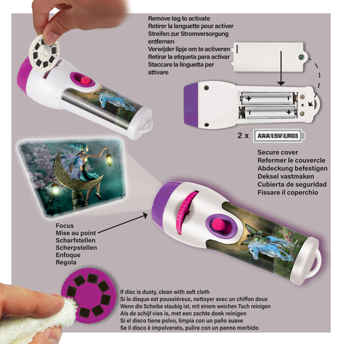 Brainstorm Fairy & Unicorn Torch & Projector