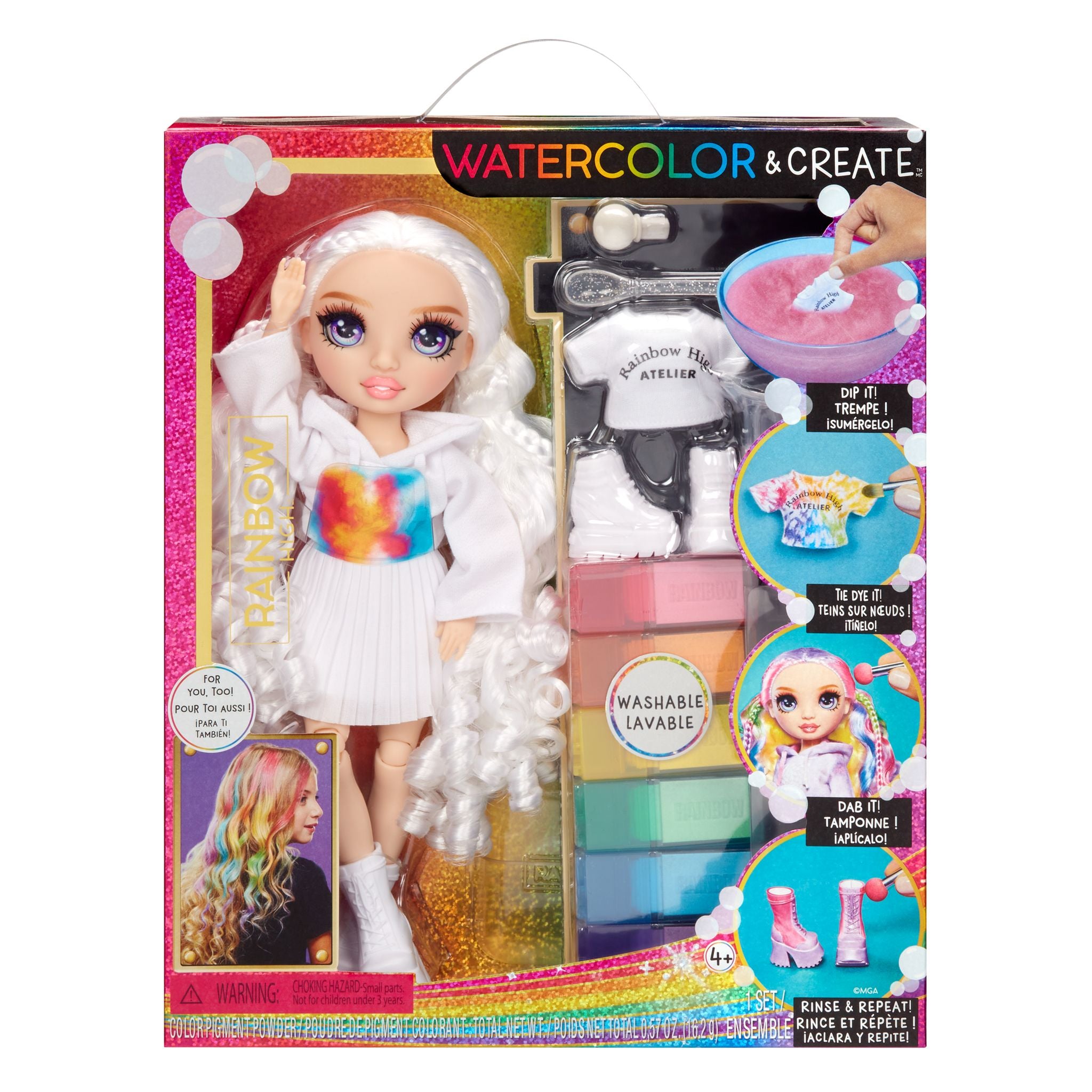 Rainbow High Watercolour & Create DIY Fashion Doll - Purple Eyes