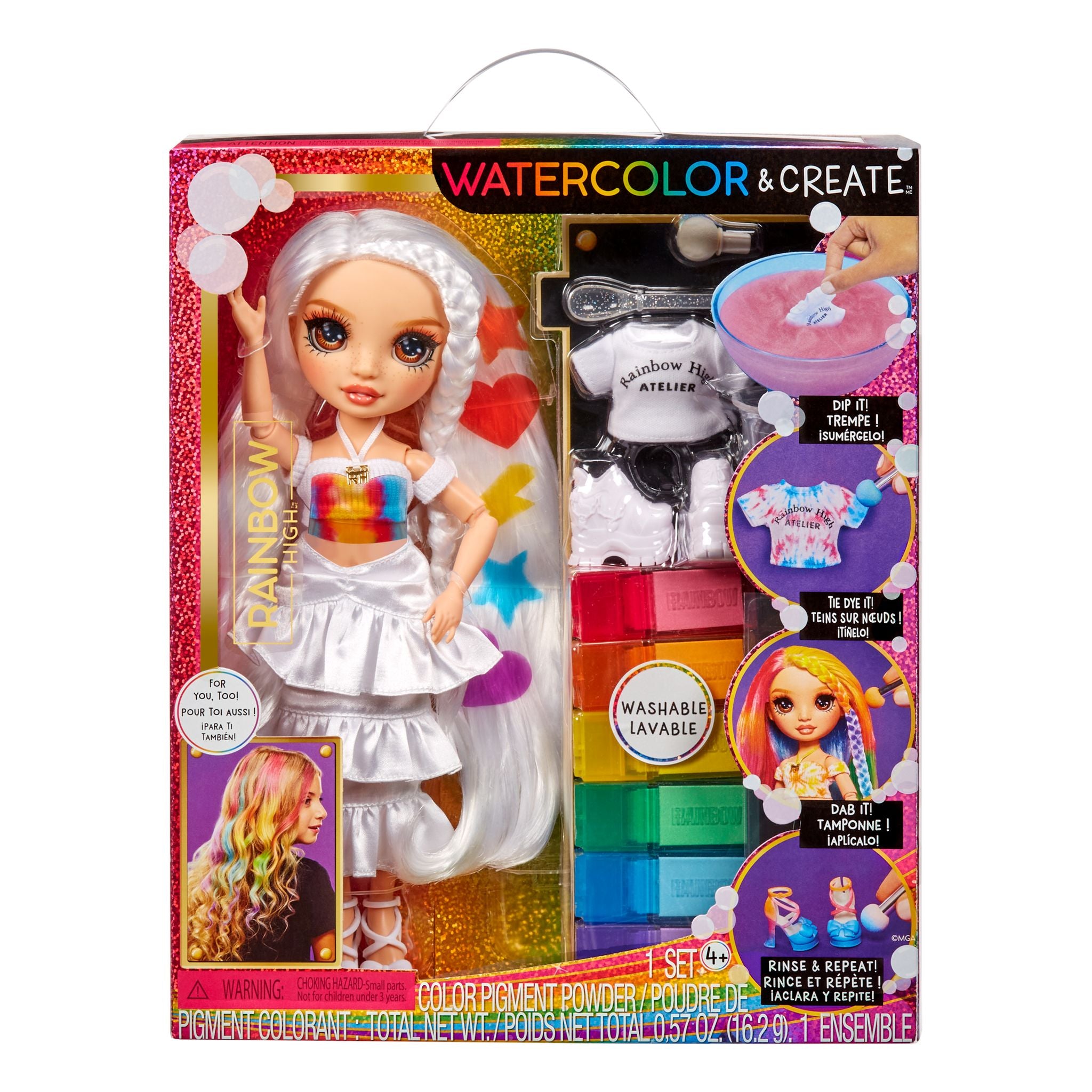 Rainbow High Watercolour & Create DIY Fashion Doll - Brown Eyes