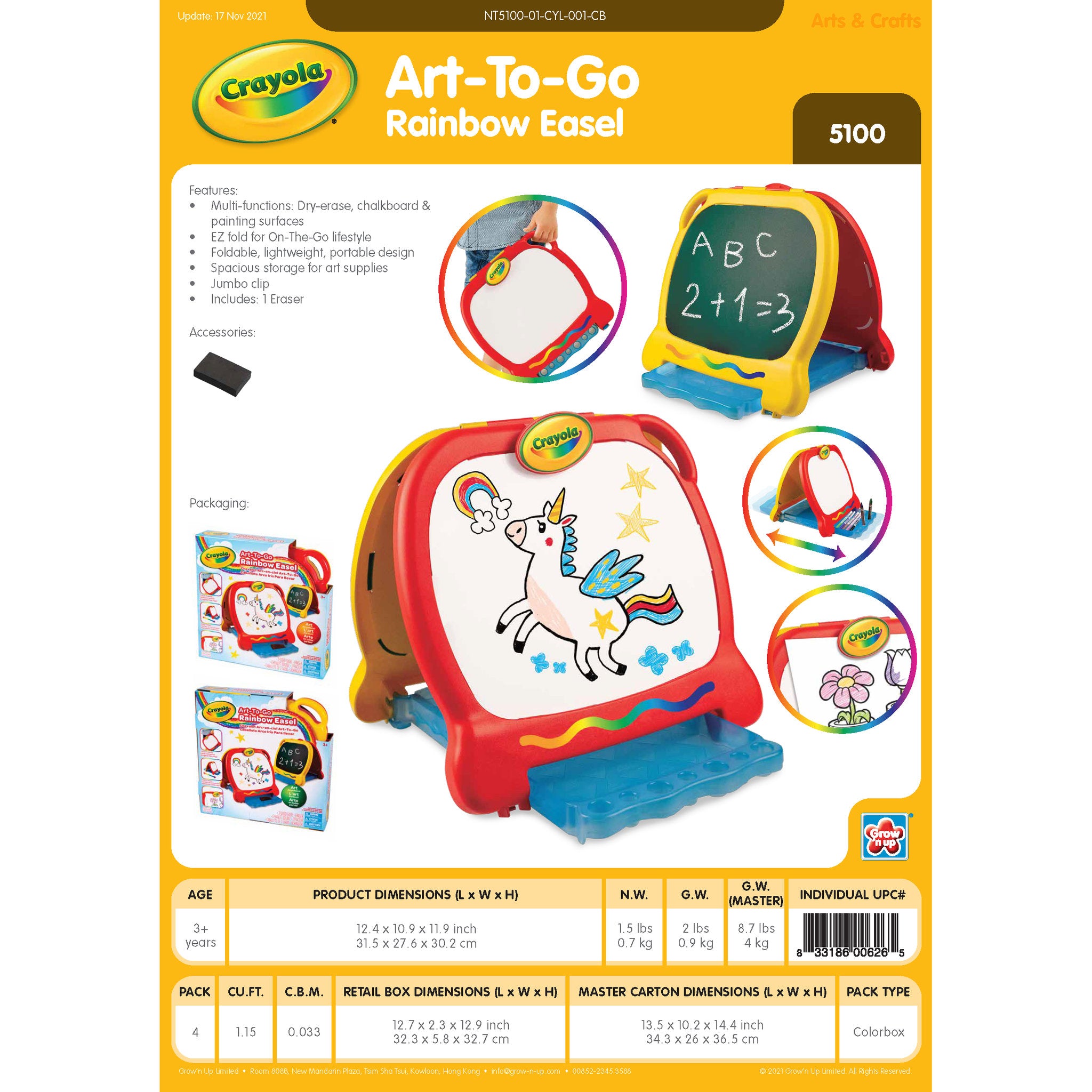Crayola Art-To-Go Rainbow Easel