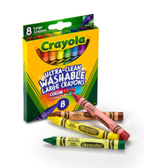 CRAYOLA ULTRA-CLEAN LARGE WASHABLE CRAYONS 8 PACK