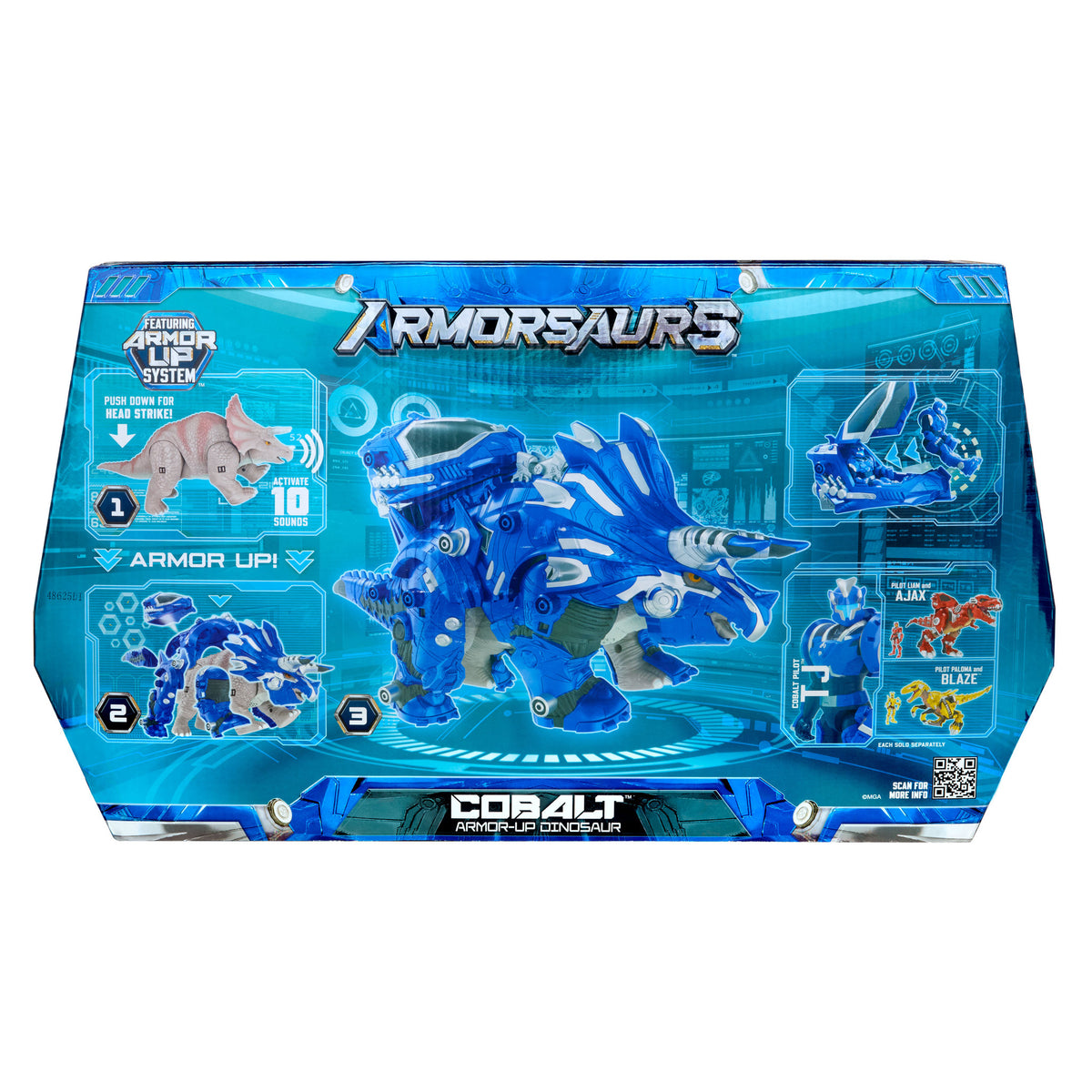 Armorsaurs Armor-Up Dinosaur Action Figure - Cobalt