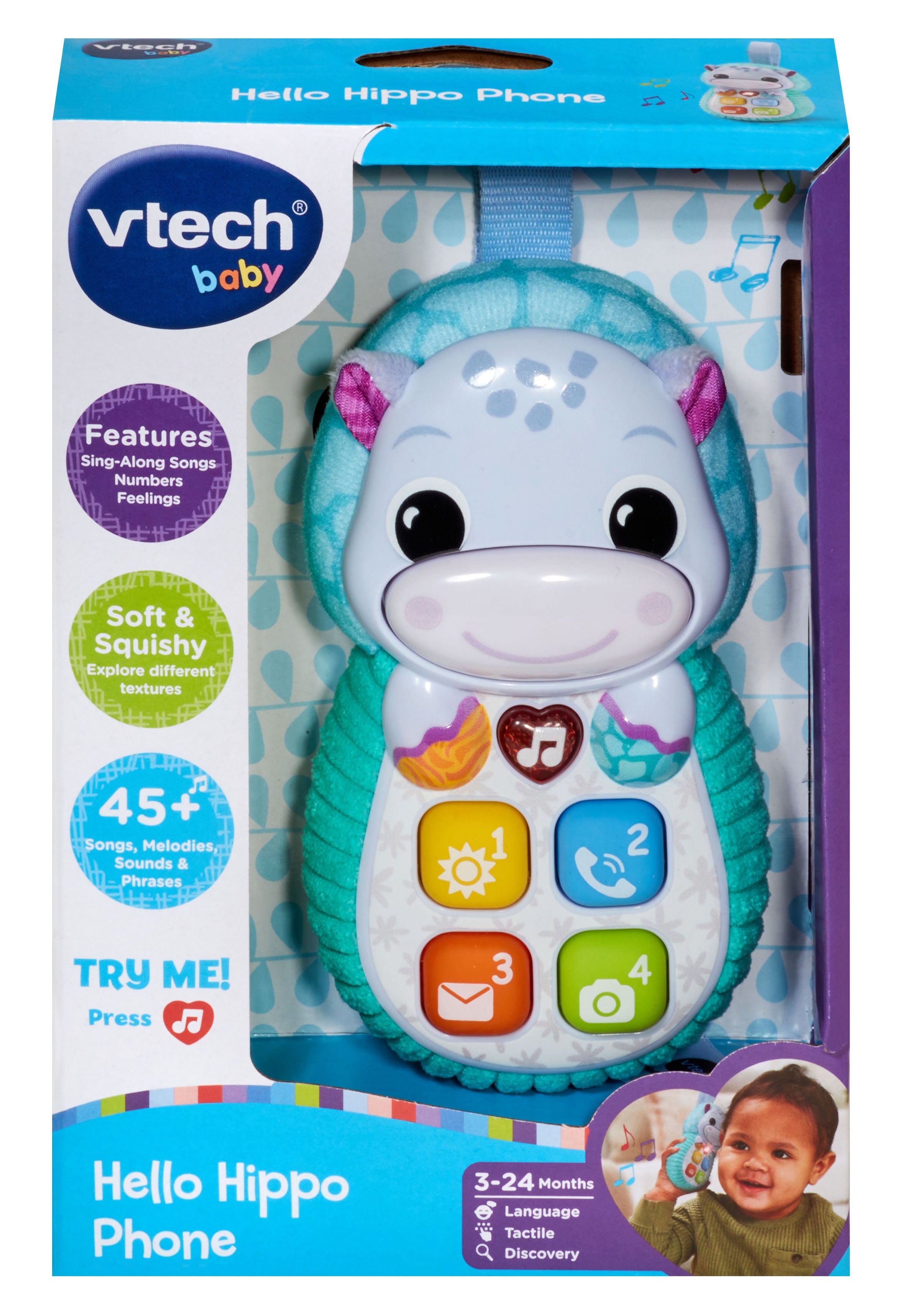 VTech Hello Hippo Phone - Blue