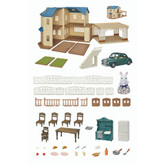 SYLVANIAN FAMILIES LARGE HOUSE WITH CARPORT GIFT SET