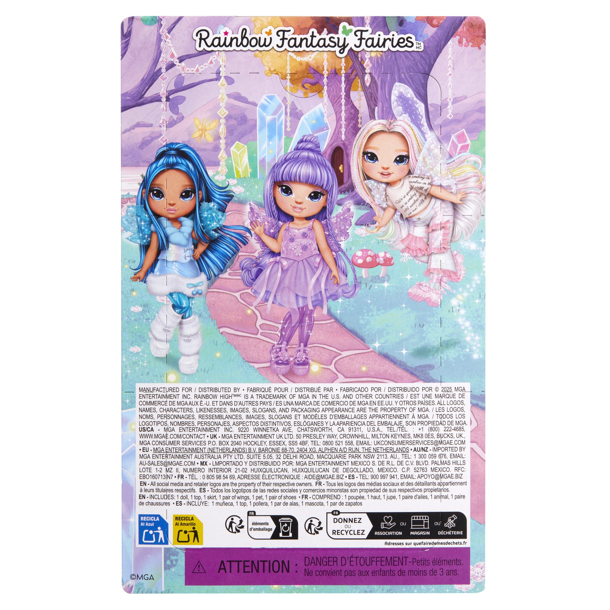 Rainbow High Littles Rainbow Fantasy Fairies Doll & Pet - Amethyst - Toyworld Australia
