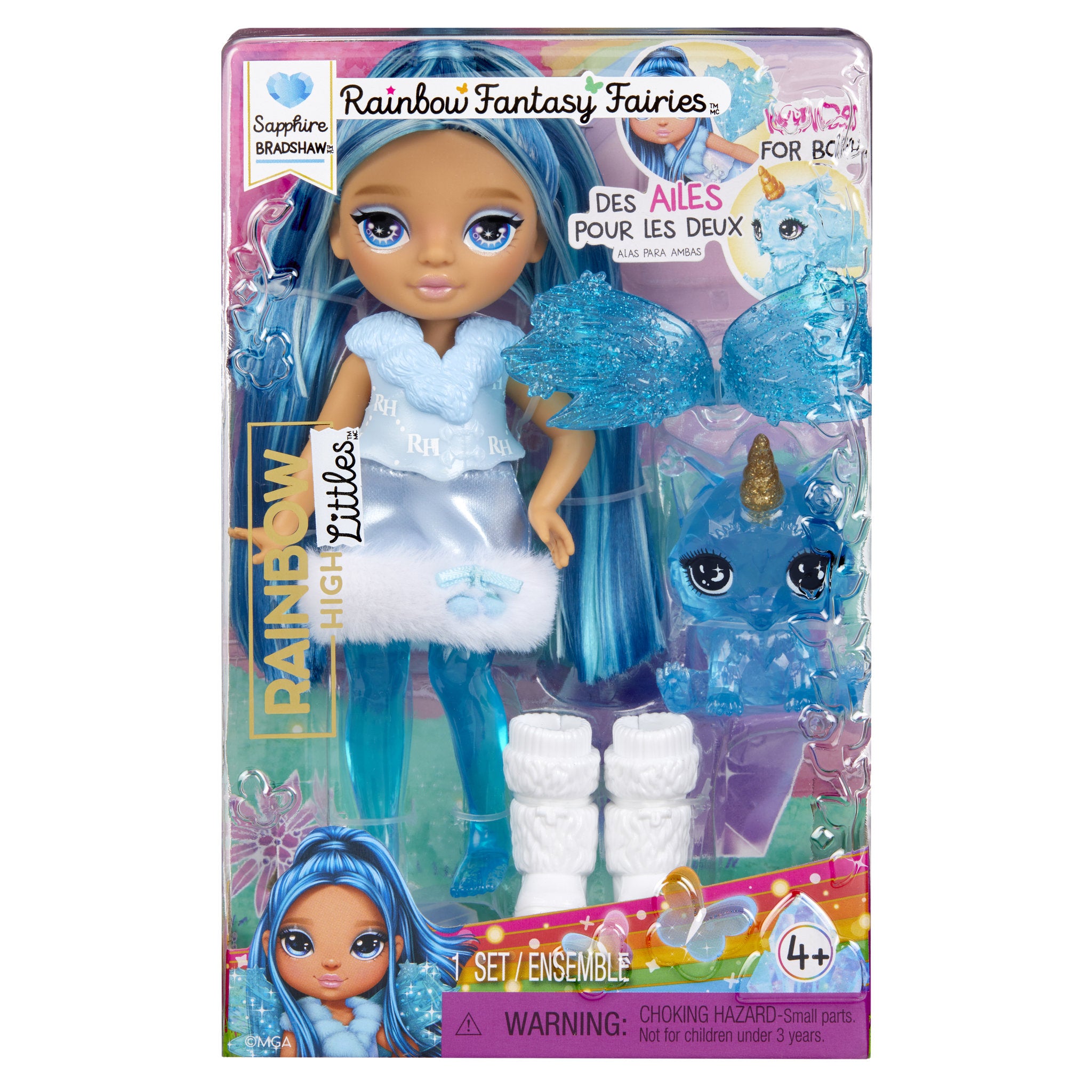 Rainbow High Littles Rainbow Fantasy Fairies Doll & Pet - Sapphire