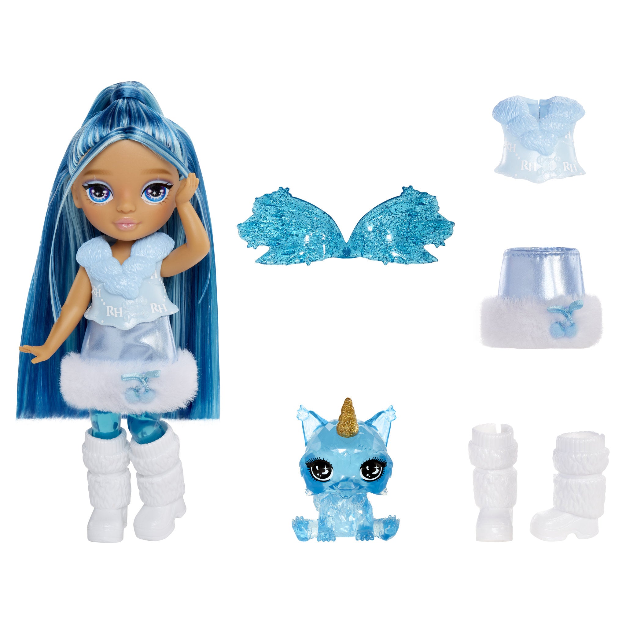 Rainbow High Littles Rainbow Fantasy Fairies Doll & Pet - Sapphire
