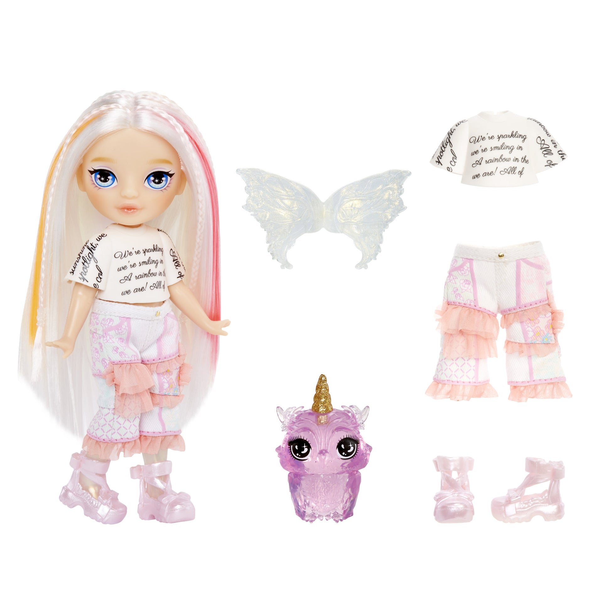 Rainbow High Littles Rainbow Fantasy Fairies Doll & Pet - Opal - Toyworld Australia