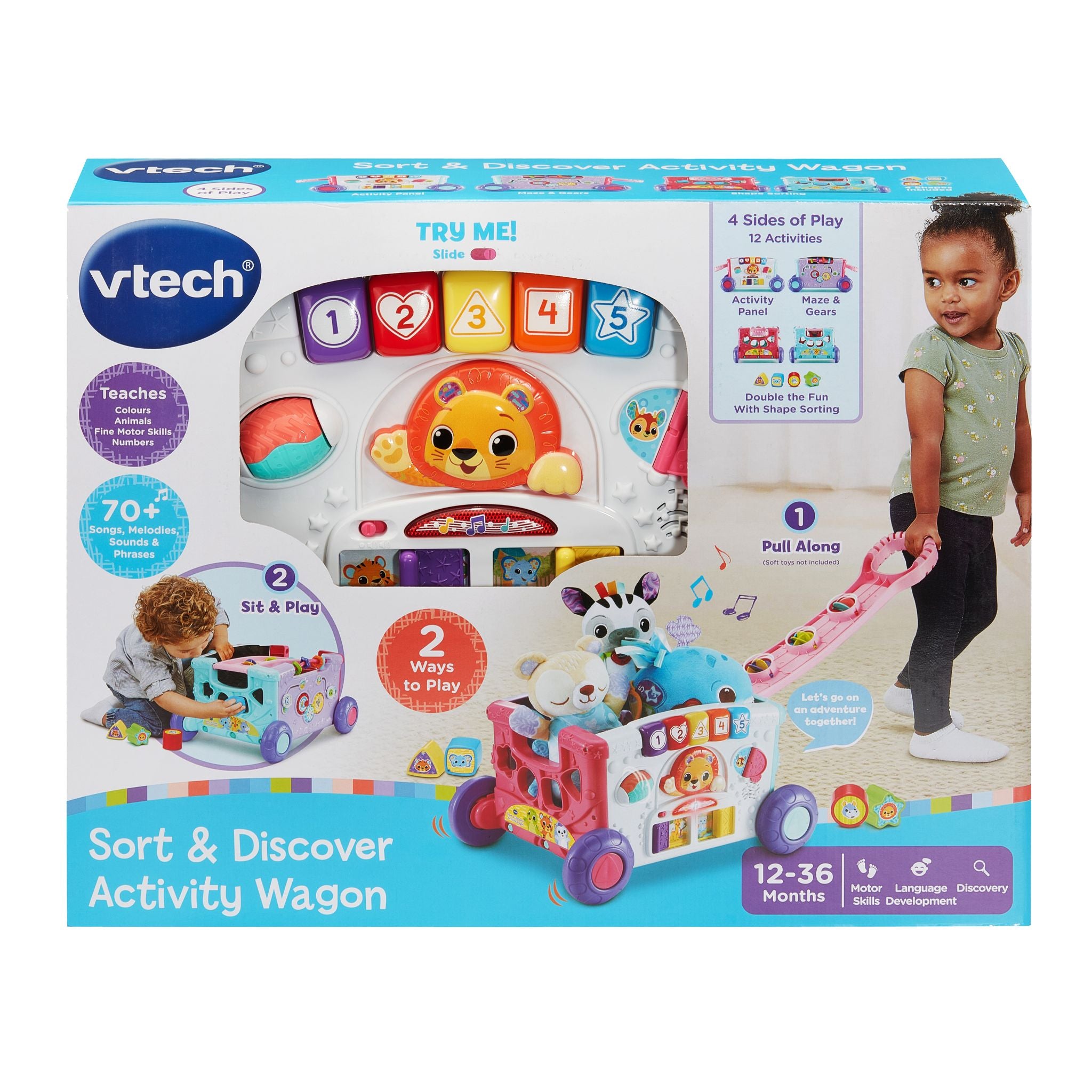 VTech Sort & Discover Activity Wagon Pink – Toyworld Australia