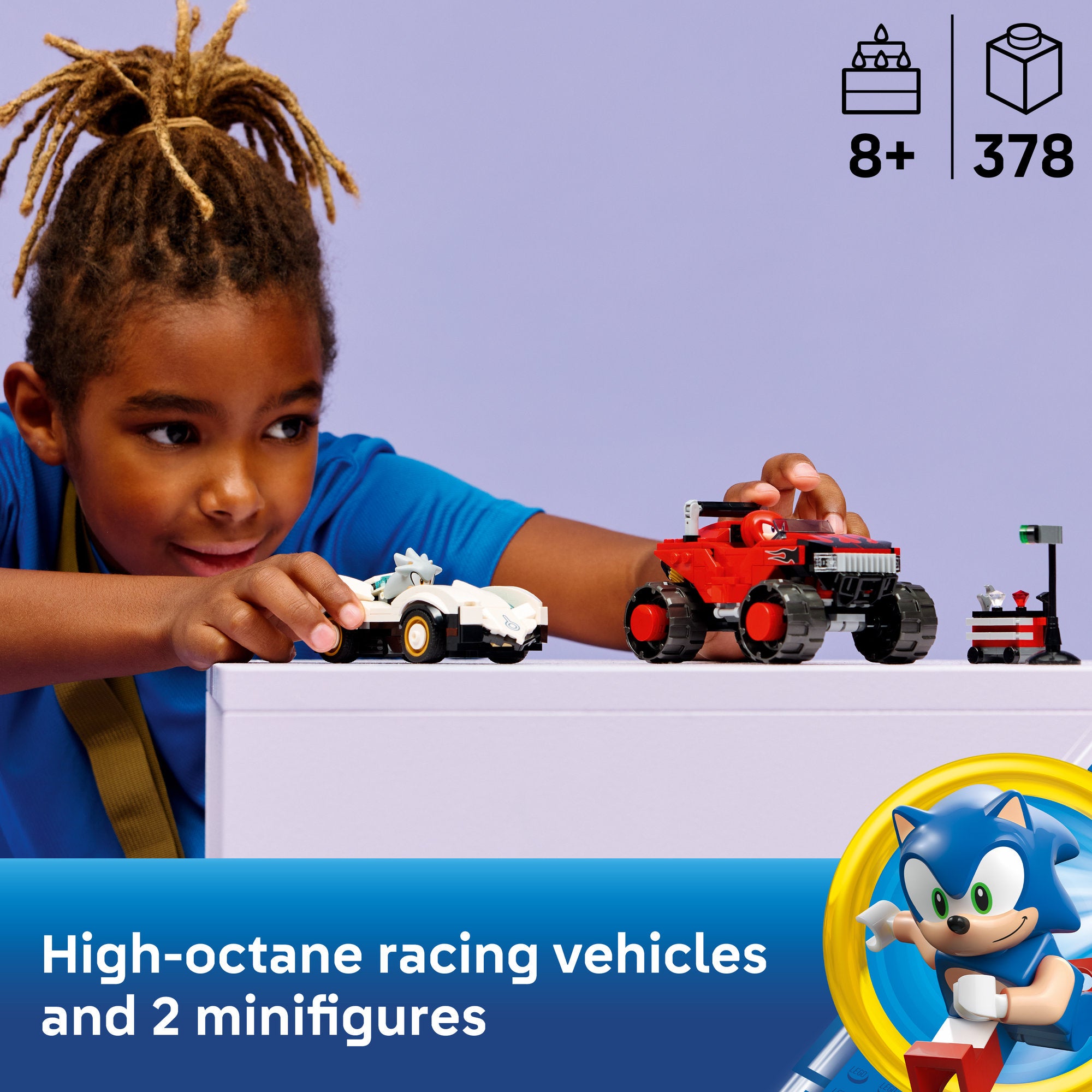 LEGO 77118 Sonic The Hedgehog Silver's Car vs. Knuckles' Monster Truck - Toyworld Australia