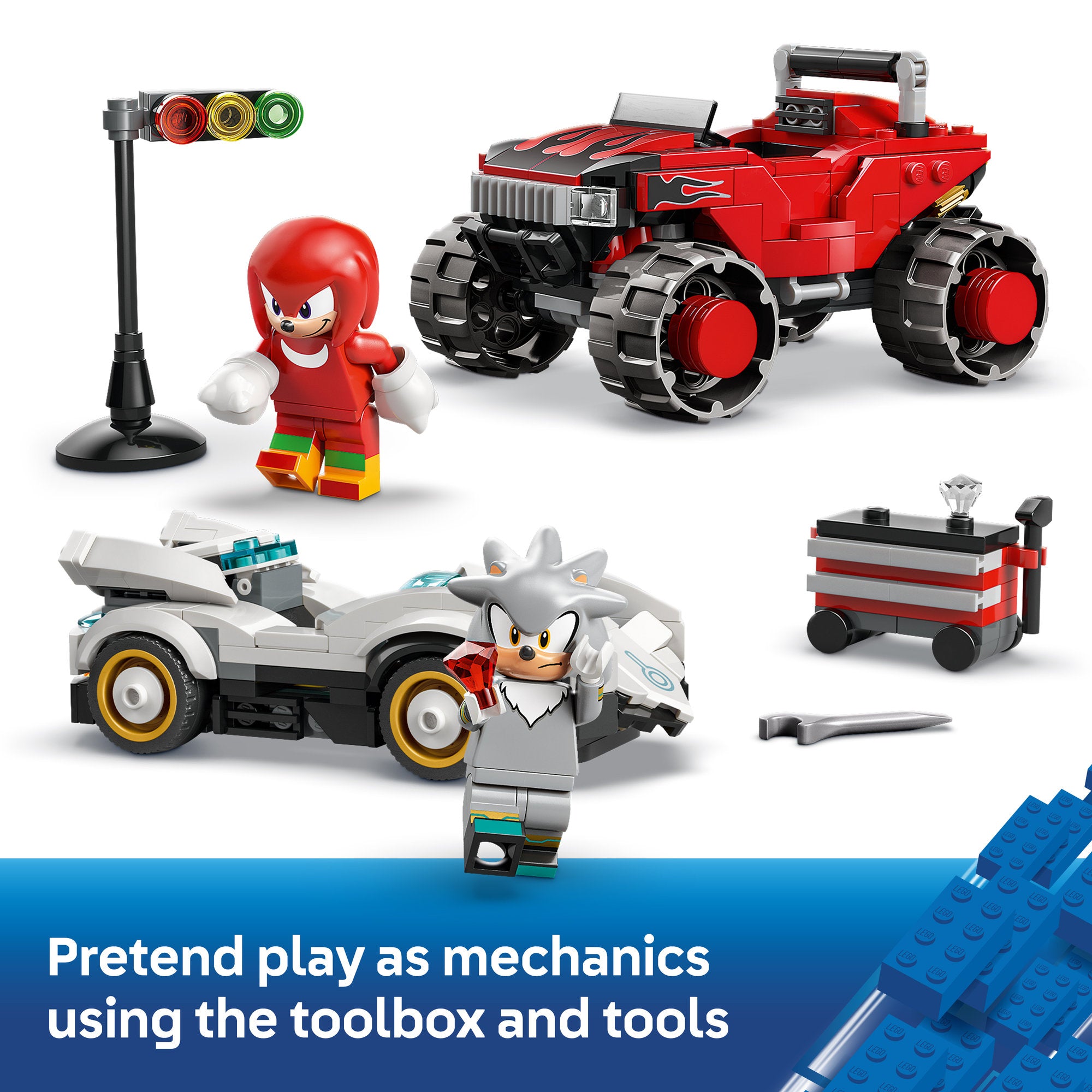 LEGO 77118 Sonic The Hedgehog Silver's Car vs. Knuckles' Monster Truck - Toyworld Australia