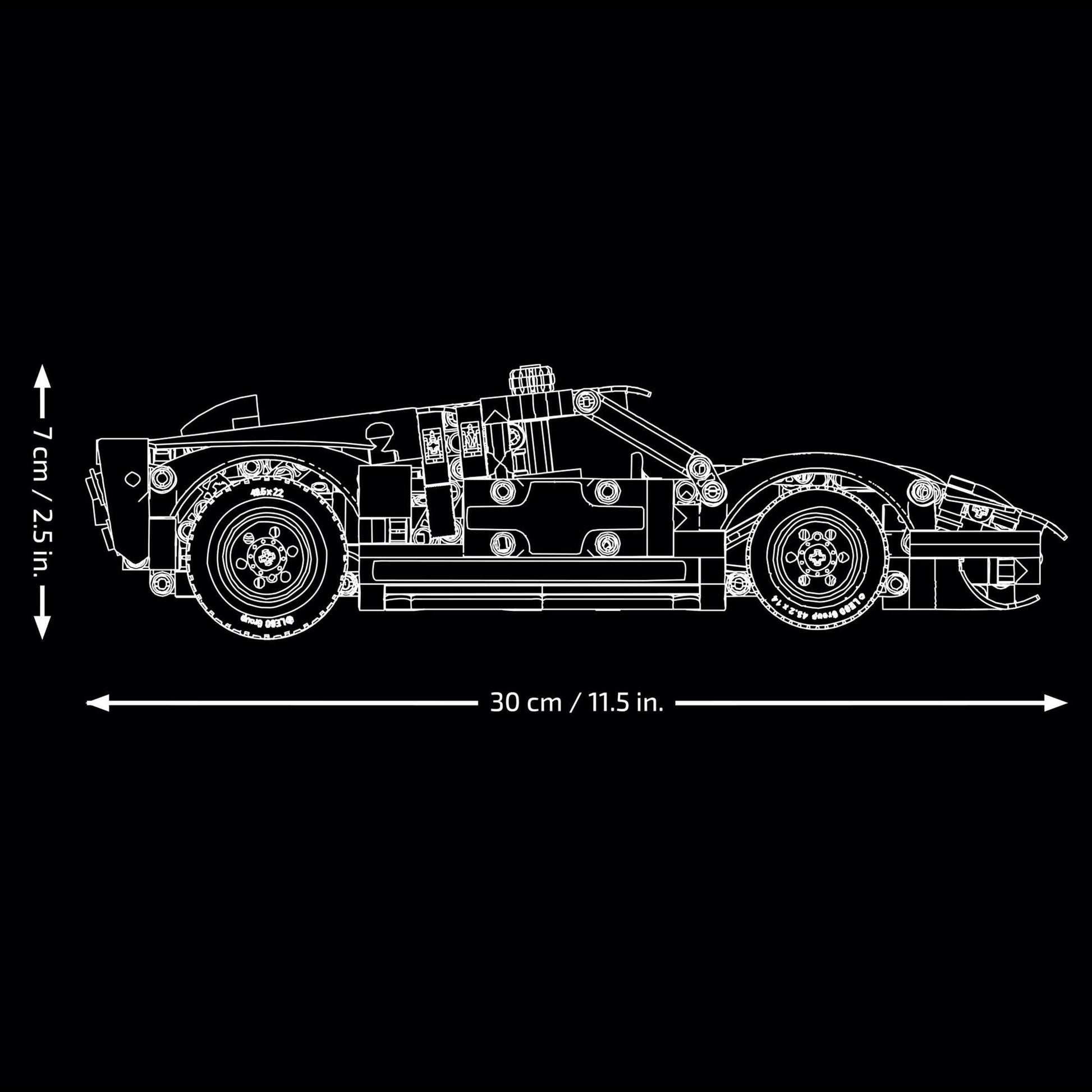 LEGO 42223 Technic 1966 Ford GT40 MKII Race Car - Toyworld Australia