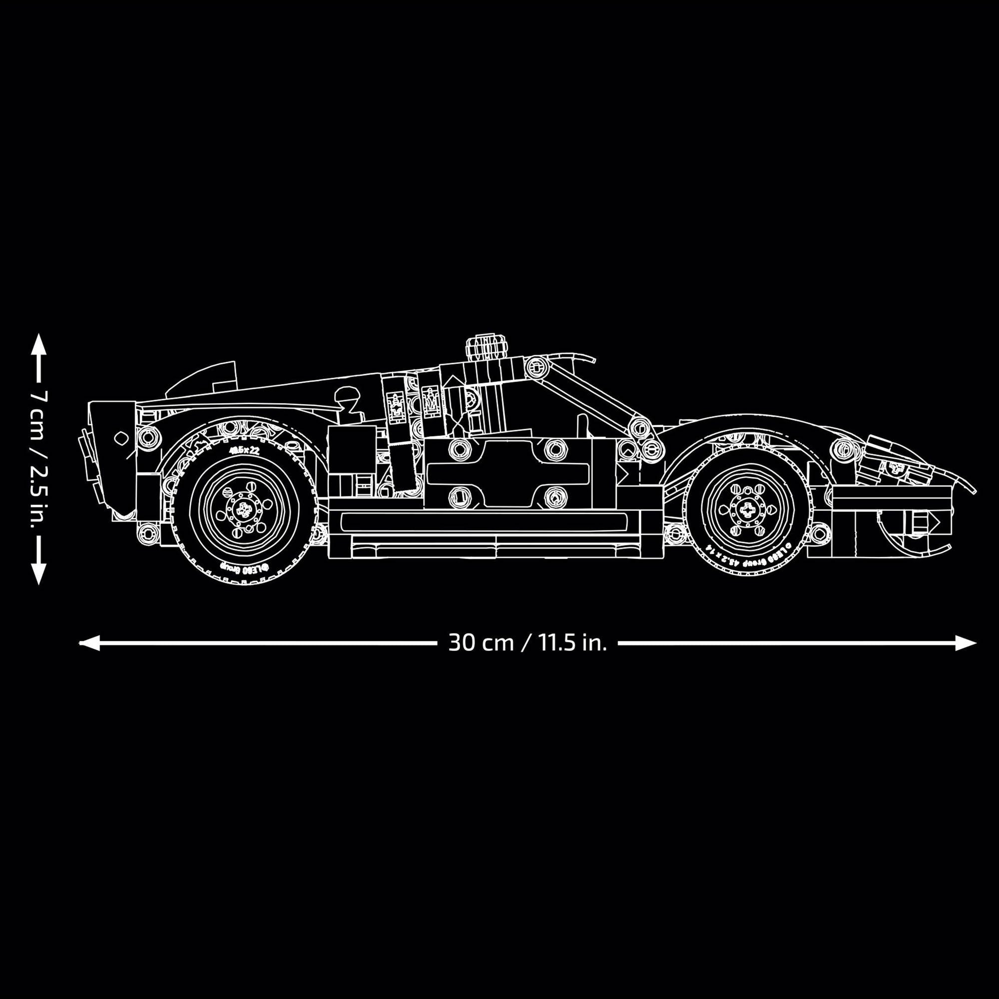 LEGO 42223 Technic 1966 Ford GT40 MKII Race Car - Toyworld Australia