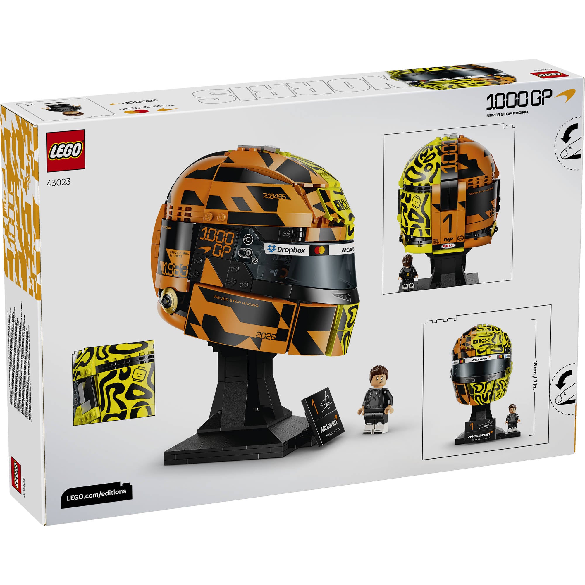 LEGO 43023 Editions Formula 1 McLaren Mastercard F1 Team Lando Norris Helmet