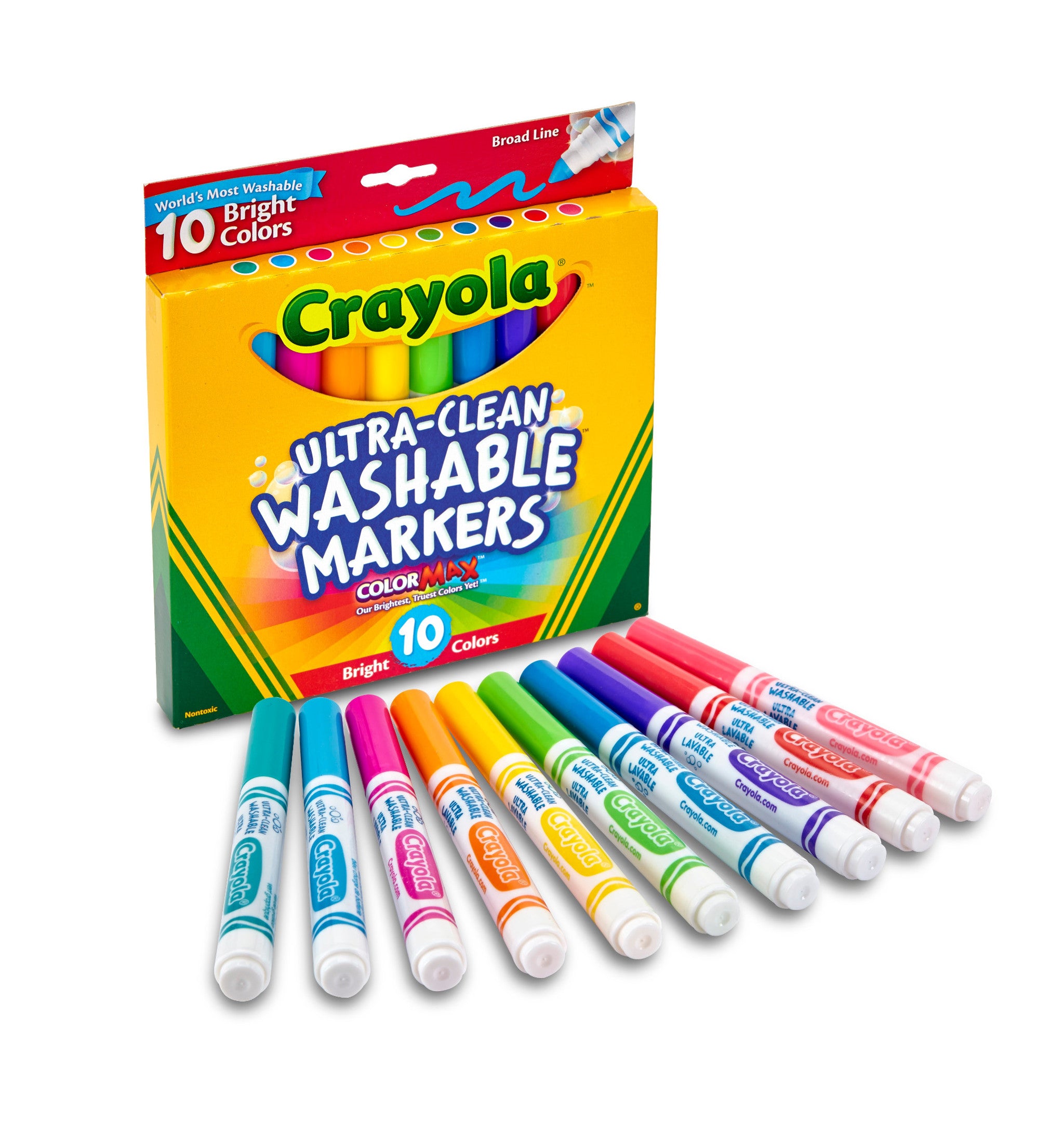 Crayola Ultra Clean Bright Markers 10 Colours