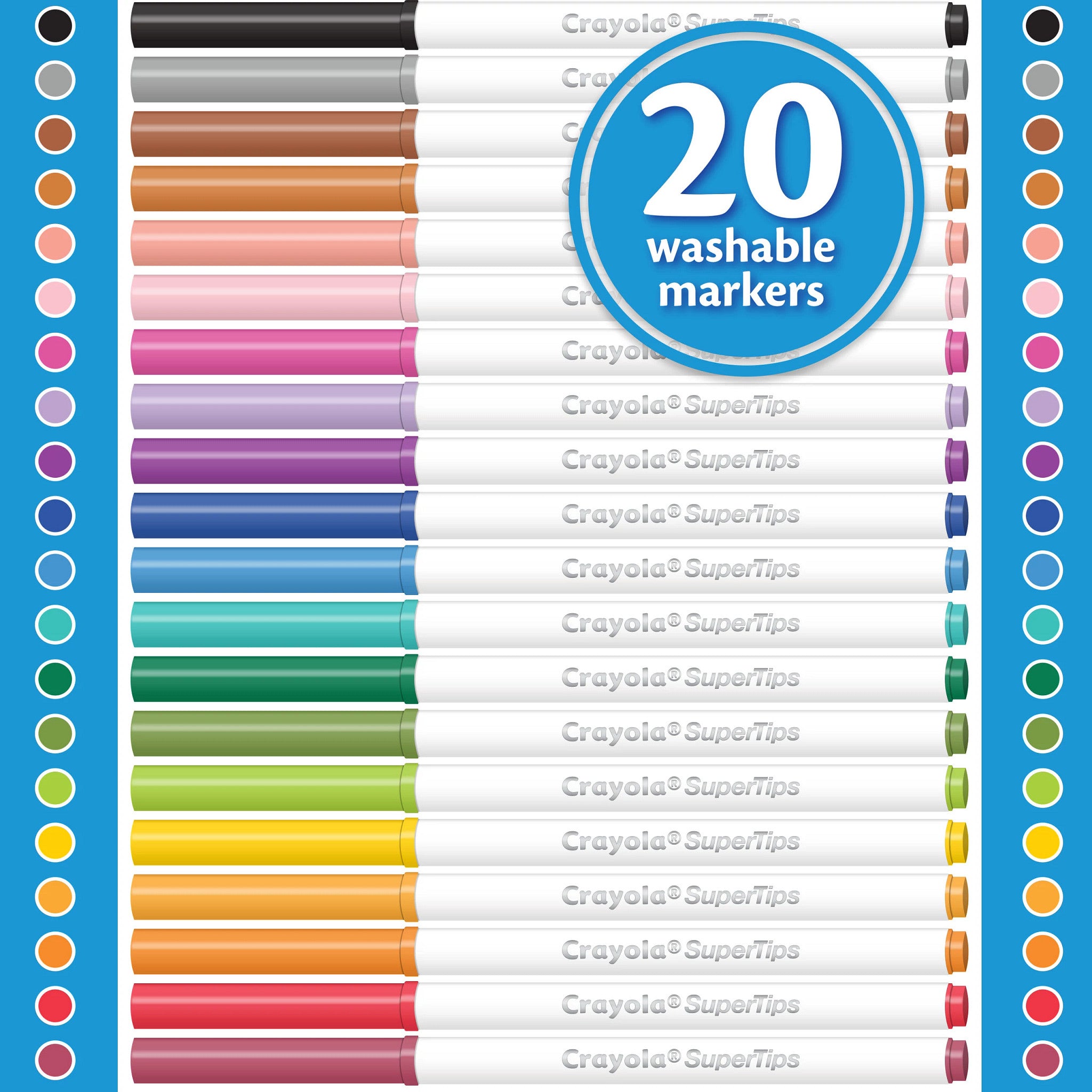 Crayola Super Tip Markers 20 Pack - Toyworld Australia