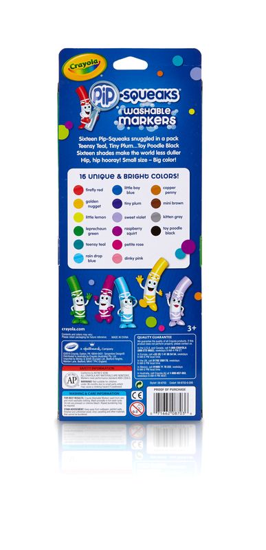 Crayola Pipsqueaks 16 Pack Washable Markers - Toyworld Australia