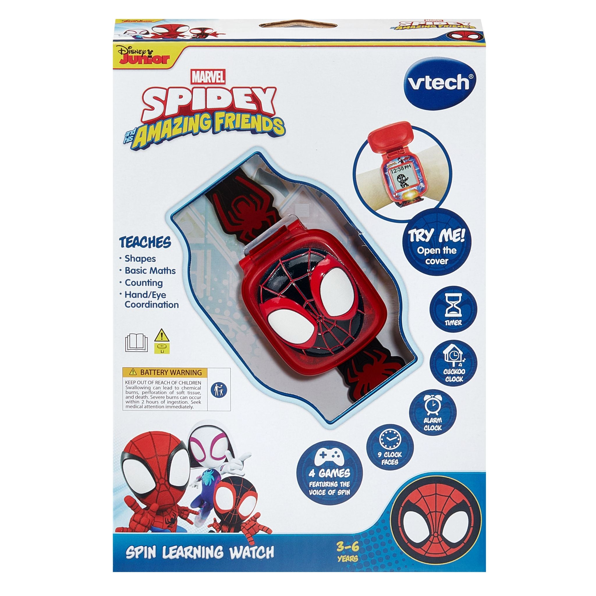 VTech Spidey & His Amazing Friends Learning Watch