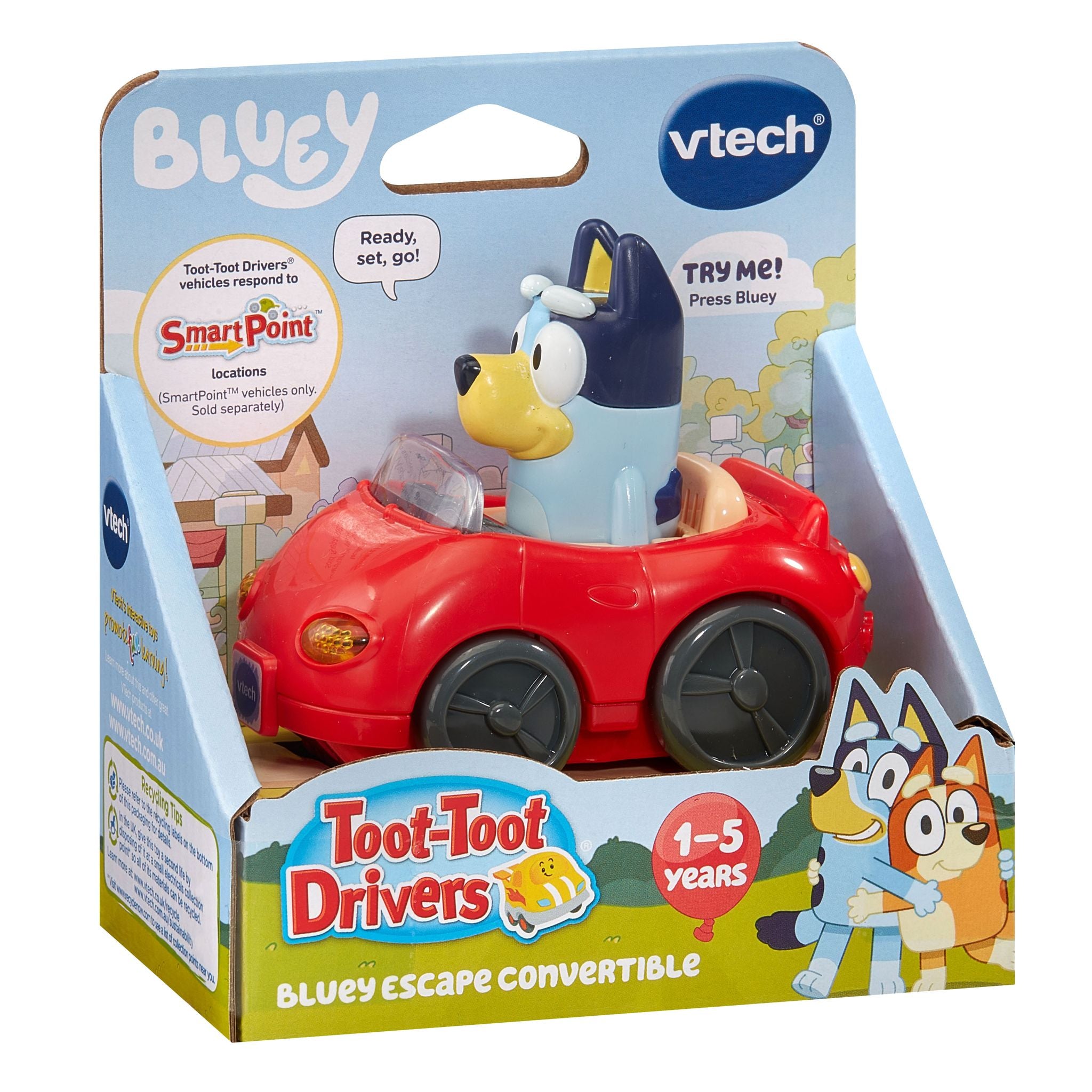 VTech Bluey Toot-Toot Drivers Bluey Escape Convertible
