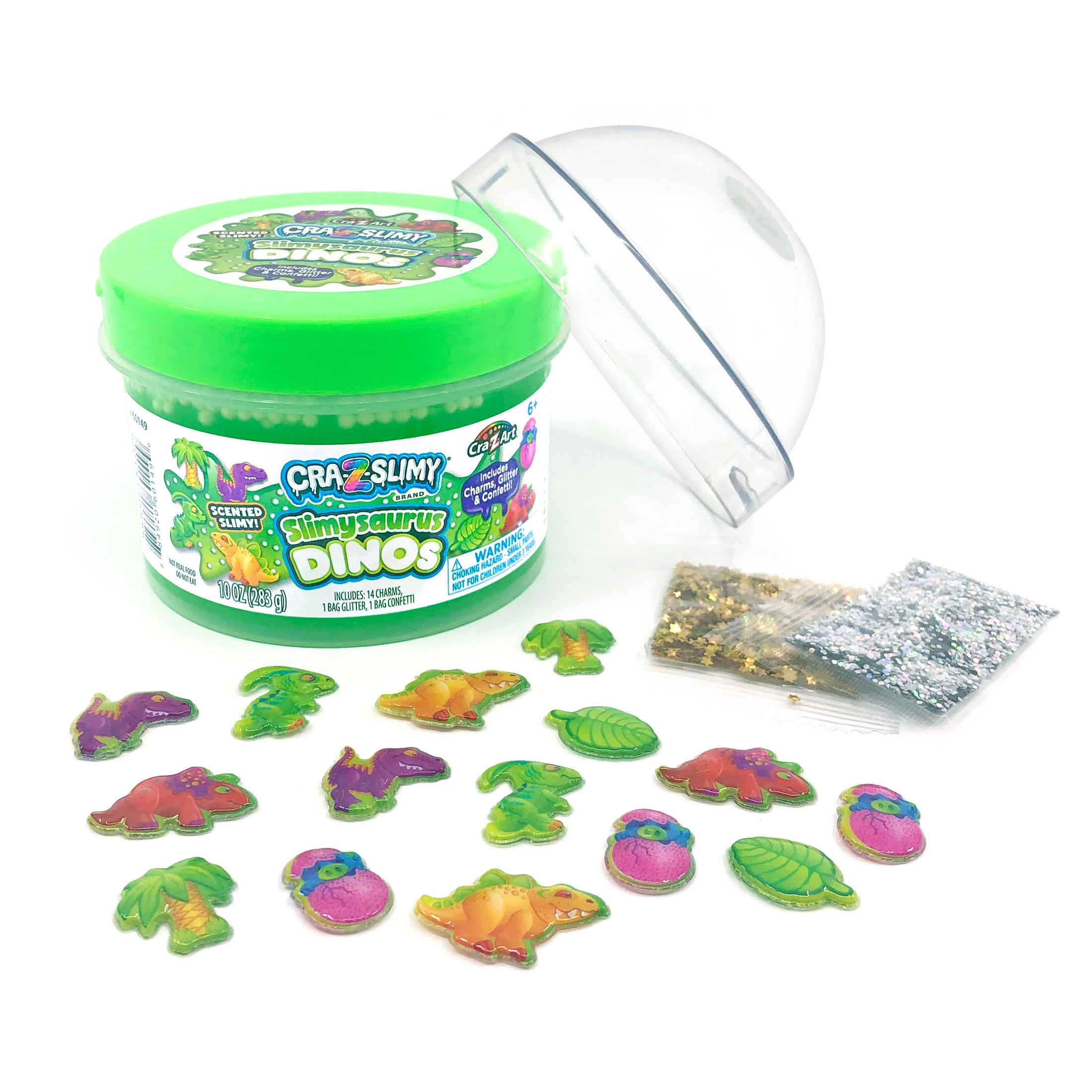 Cra-Z-Slimy Fun Dome Topper Jar - Slimysaurus Dinos