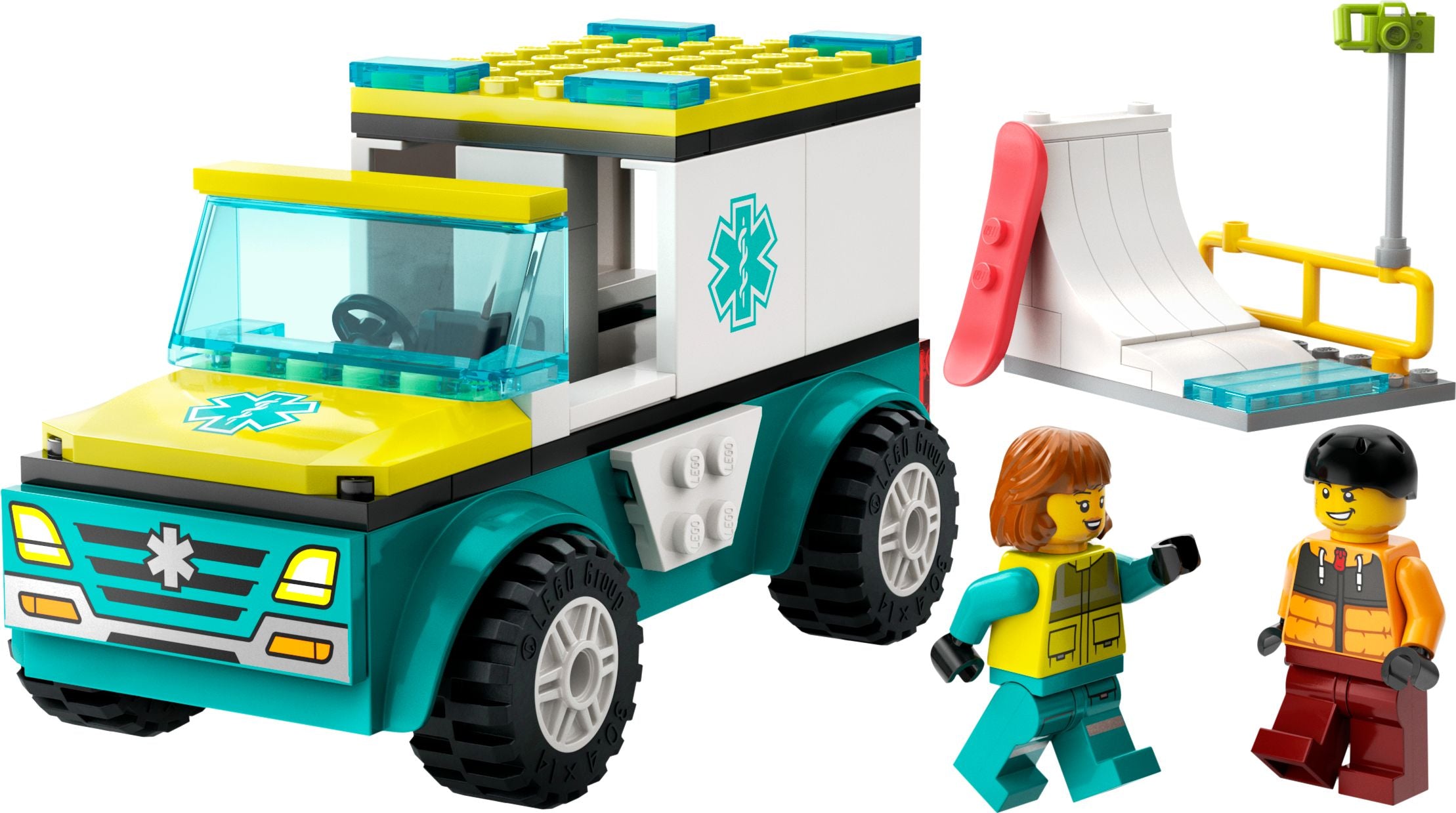 LEGO 60403 City Emergency Ambulance And Snowboarder