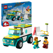 LEGO 60403 City Emergency Ambulance And Snowboarder