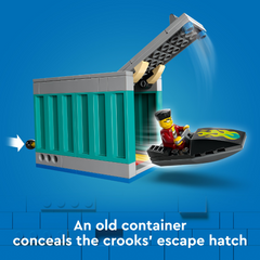LEGO 60417 CITY POLICE SPEEDBOAT AND CROOKS' HIDEOUT