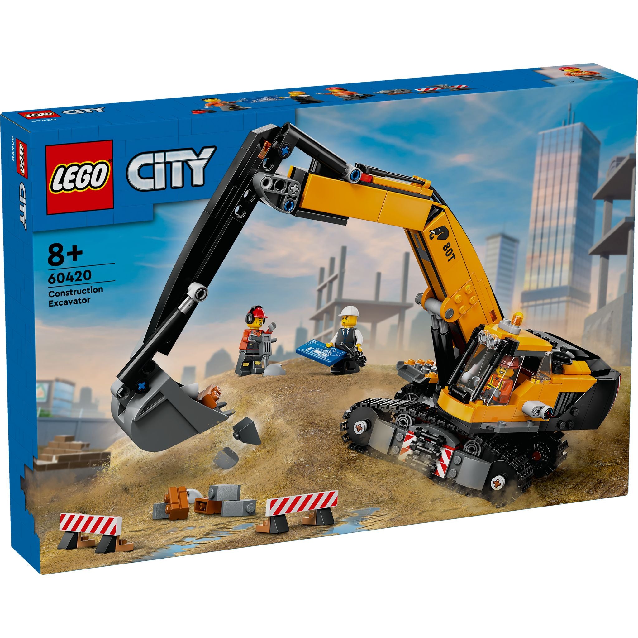 LEGO 60420 City Yellow Construction Excavator