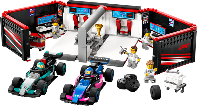 LEGO 60444 City F1 Garage & Mercedes-AMG & Alpine Cars