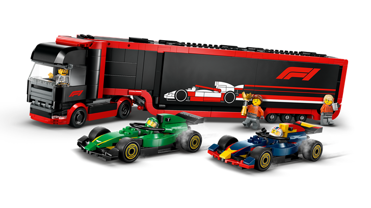 LEGO 60445 City F1 Truck with RB20 & AMR24 F1 Cars – Toyworld Australia