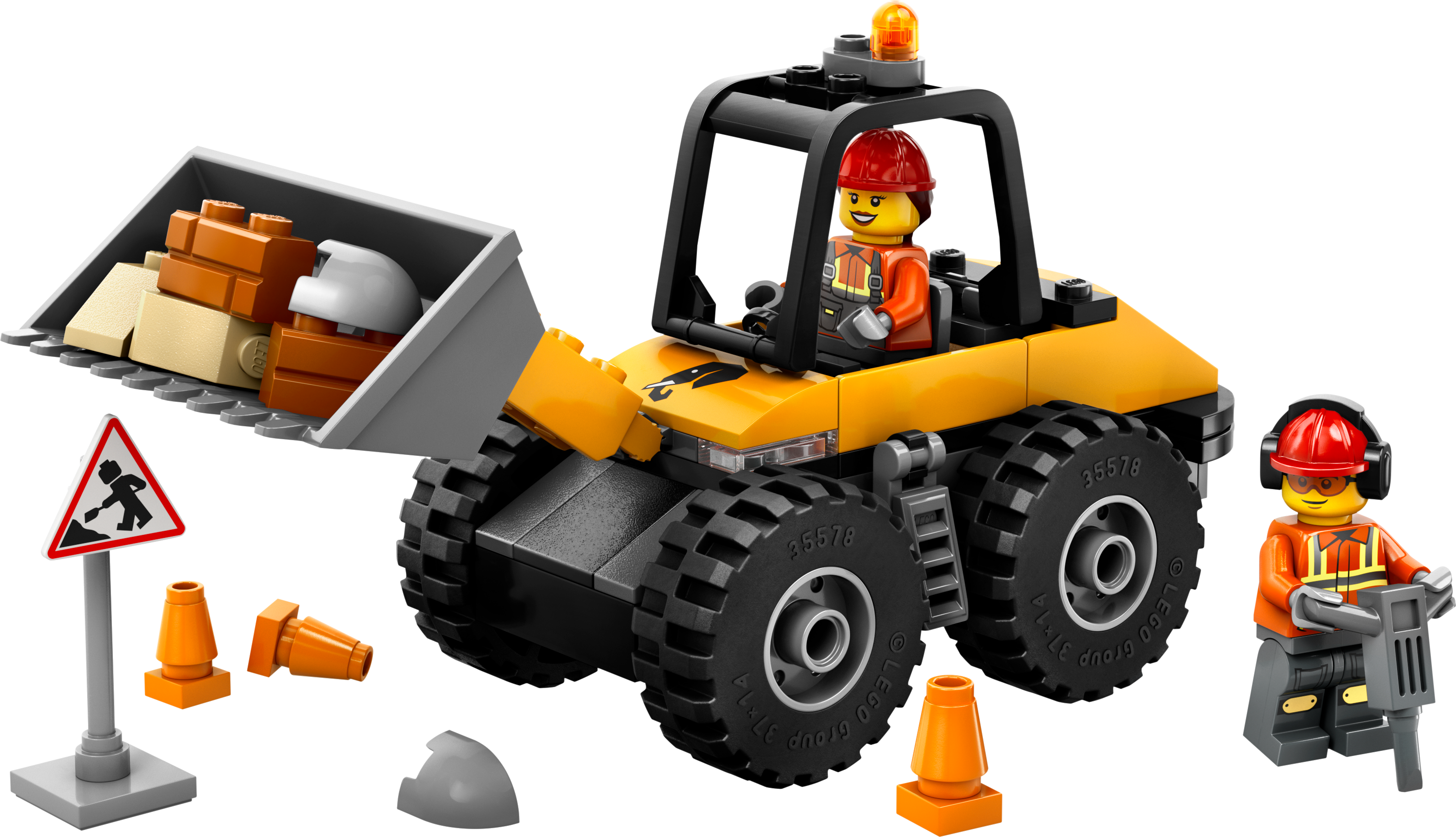 LEGO 60450 City Yellow Construction Wheel Loader