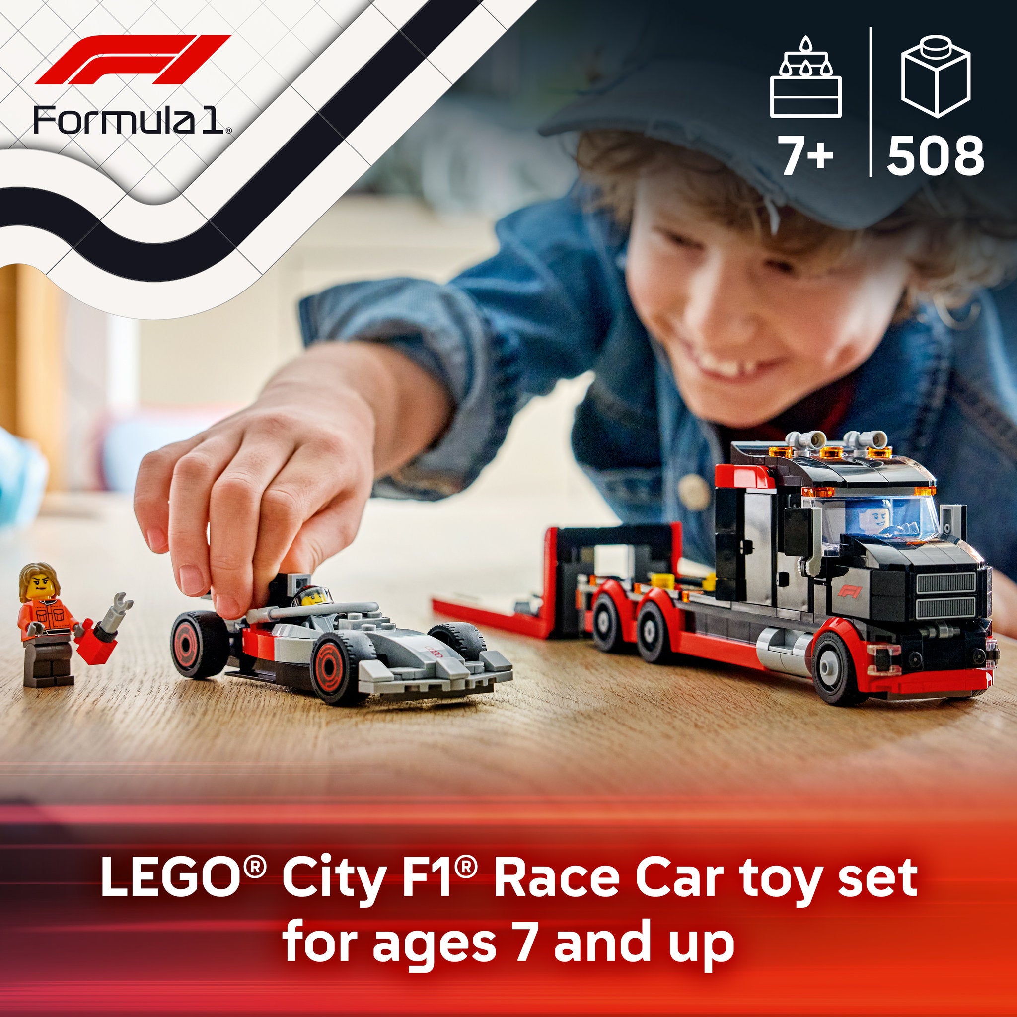 LEGO 60493 City Display Truck with Audi F1 Race Car