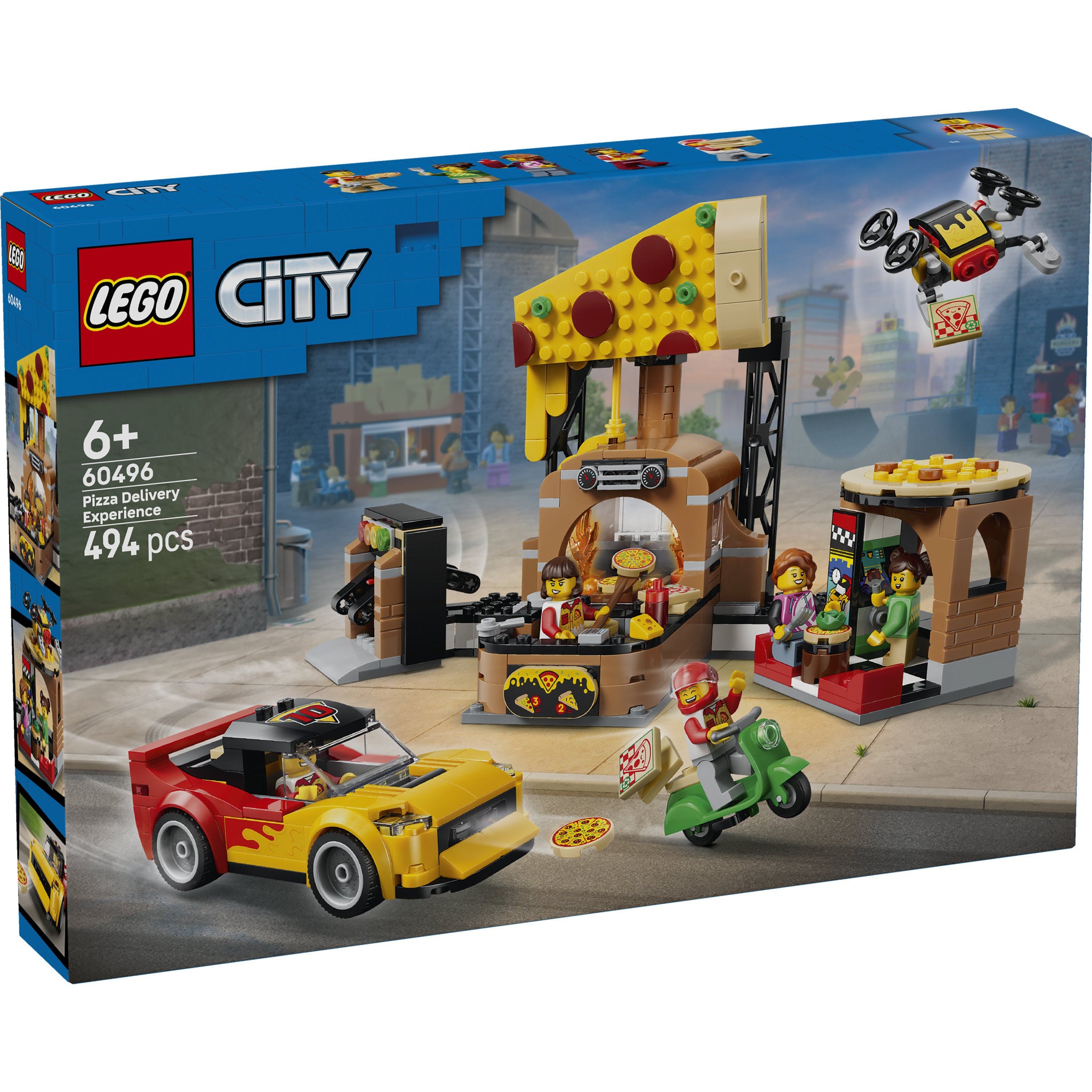 LEGO 60496 City Pizza Delivery Experience With Vehicles